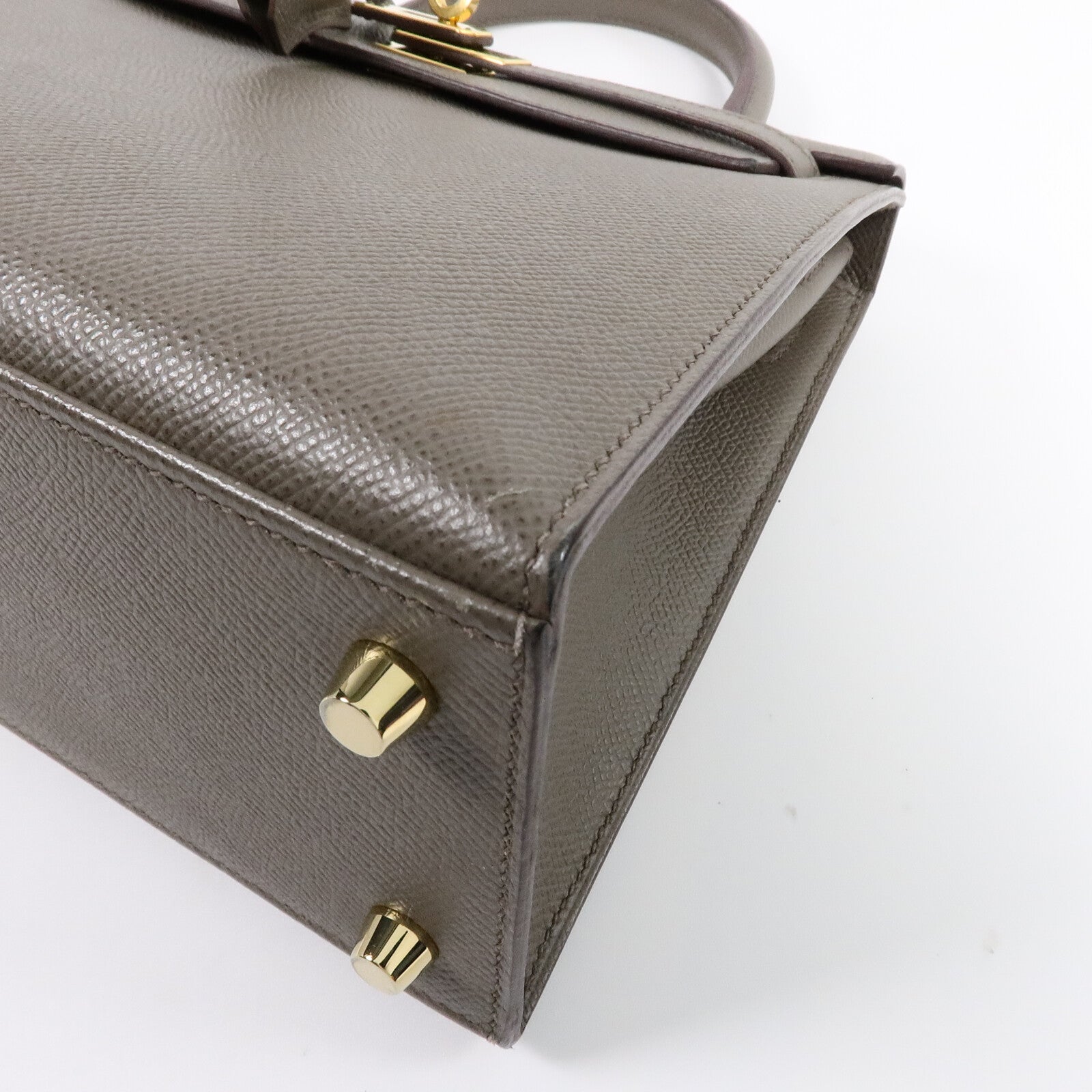 HERMES Epsom皮革Kelly 25手挽肩背兩用袋Etain