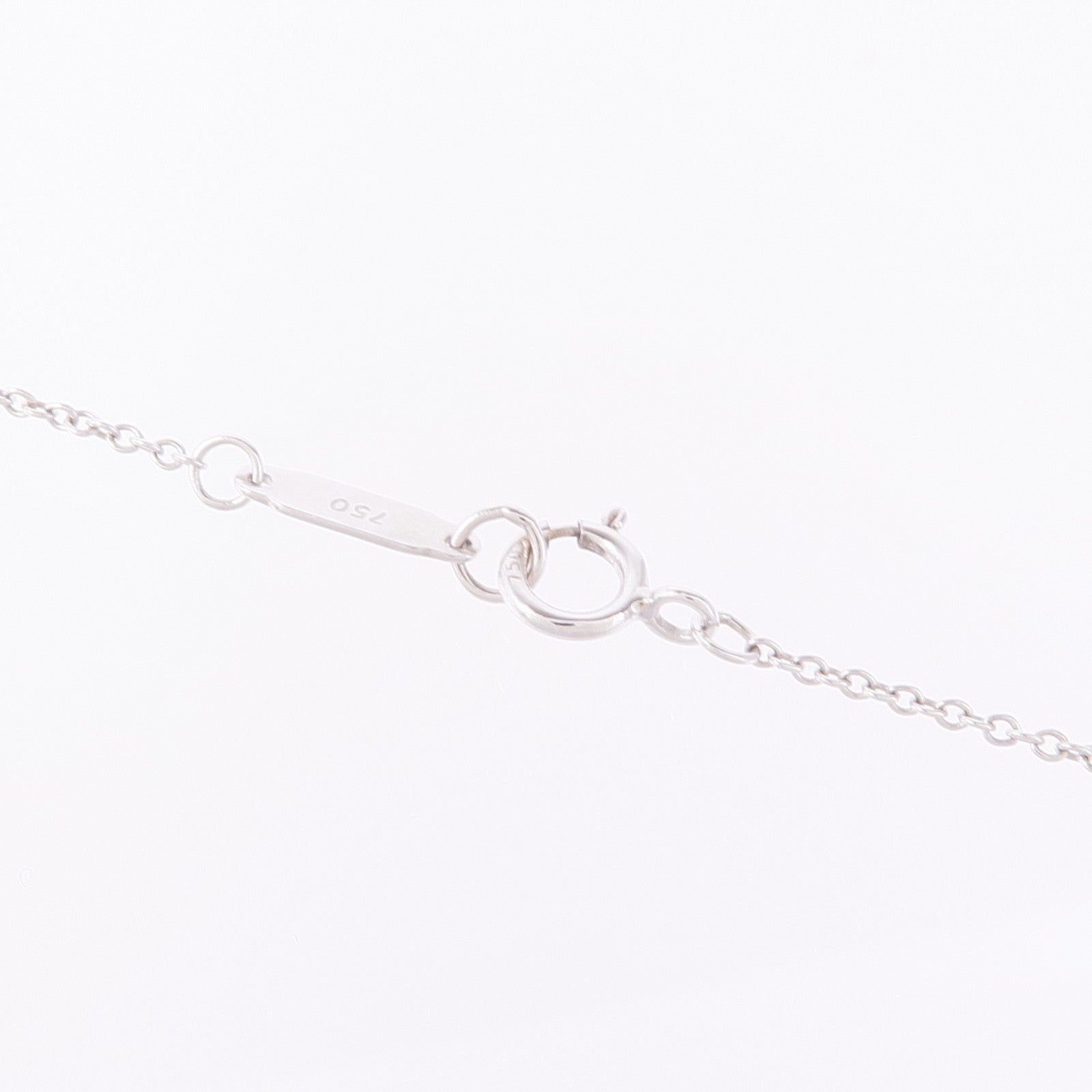 TIFFANY＆CO 18K白金Heart Lock Pendant鑽石項鍊