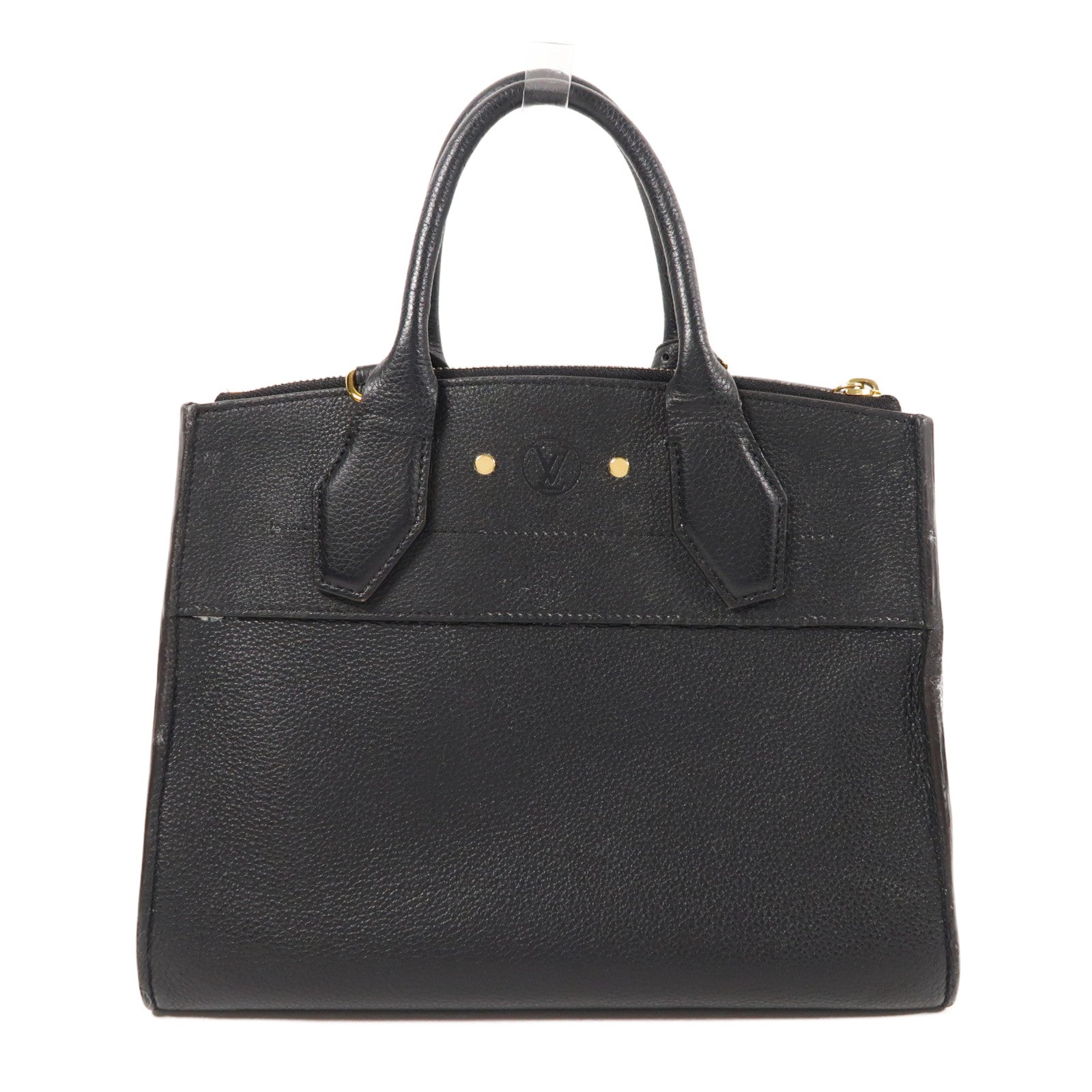 LOUIS VUITTON 牛皮皮革City Steamer PM金扣手挽肩背兩用袋