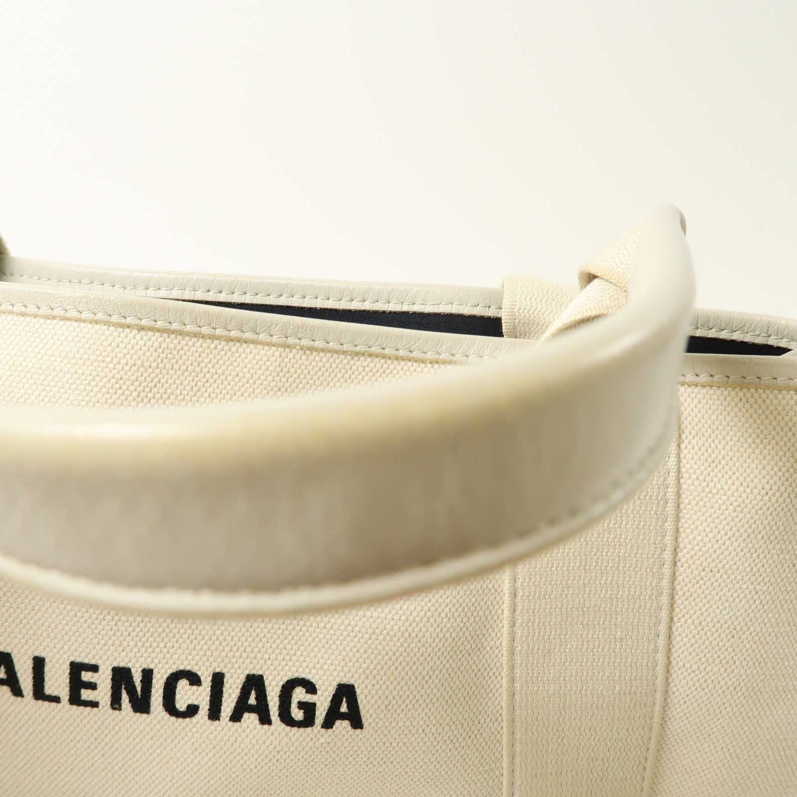 BALENCIAGA 帆布Navy Cabas手挽袋白色