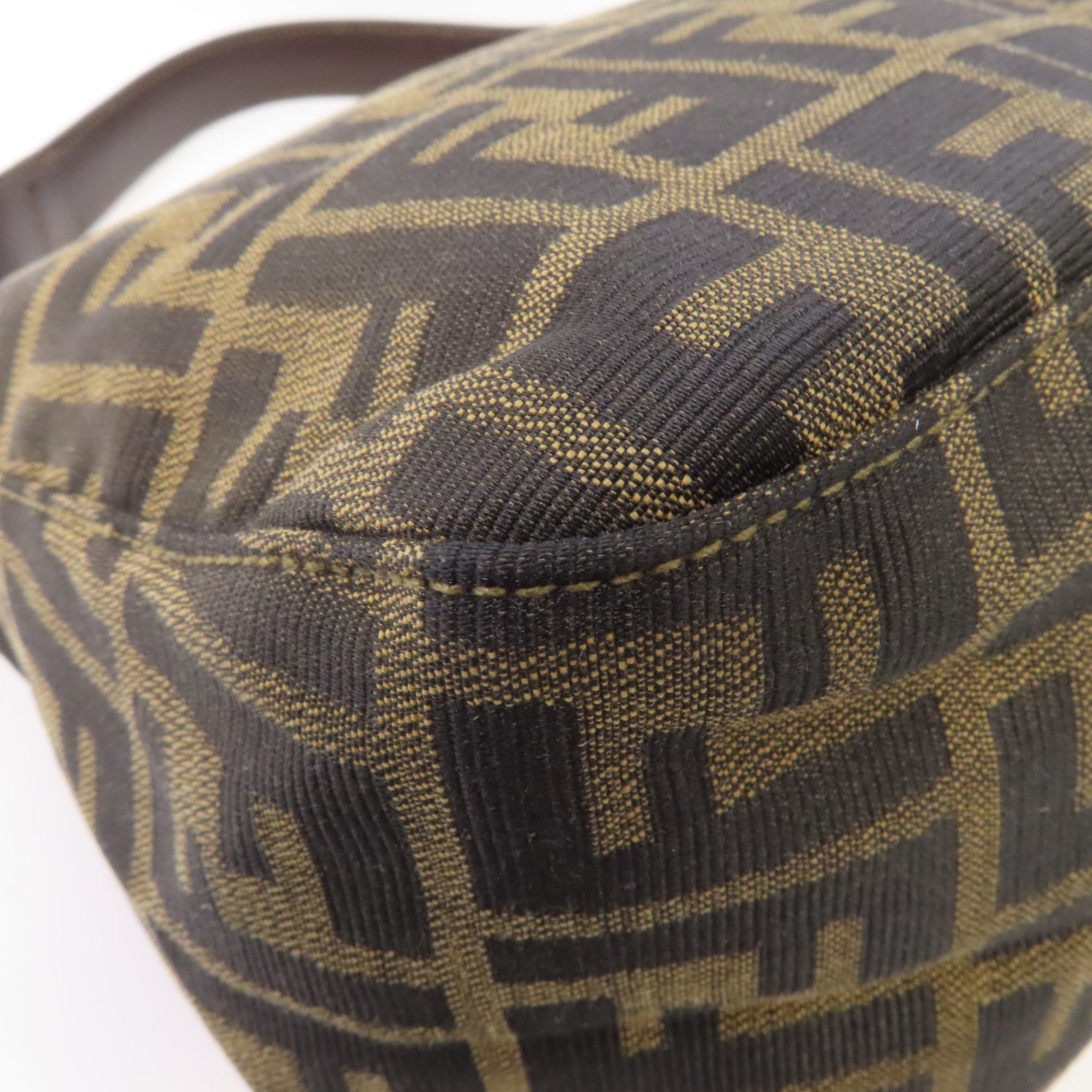 FENDI 帆布Shoulder Bag金扣肩背袋啡色