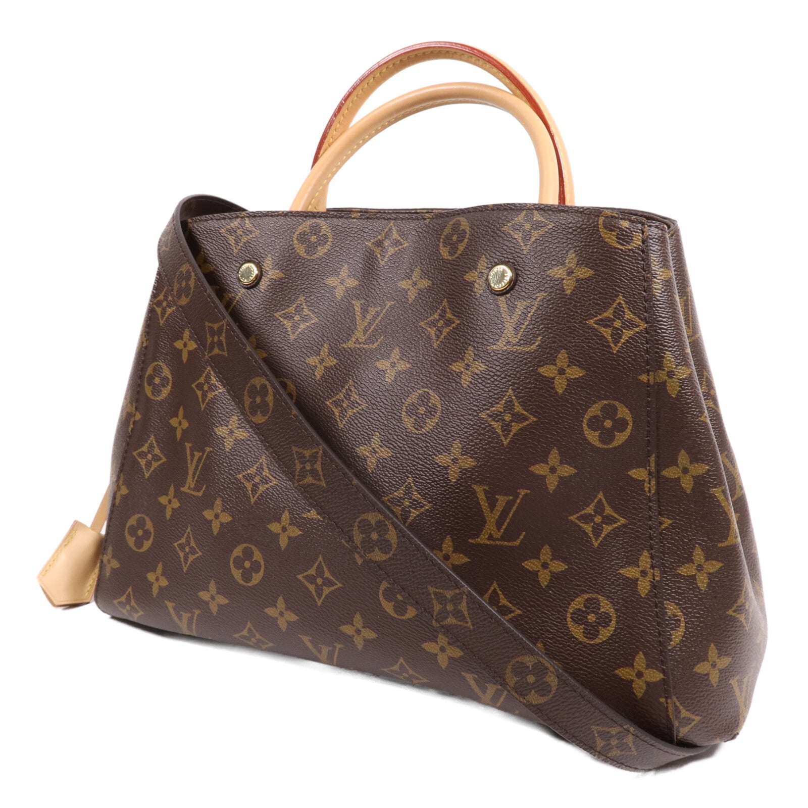 LOUIS VUITTON Monogram Montaigne MM金扣手挽肩背兩用袋