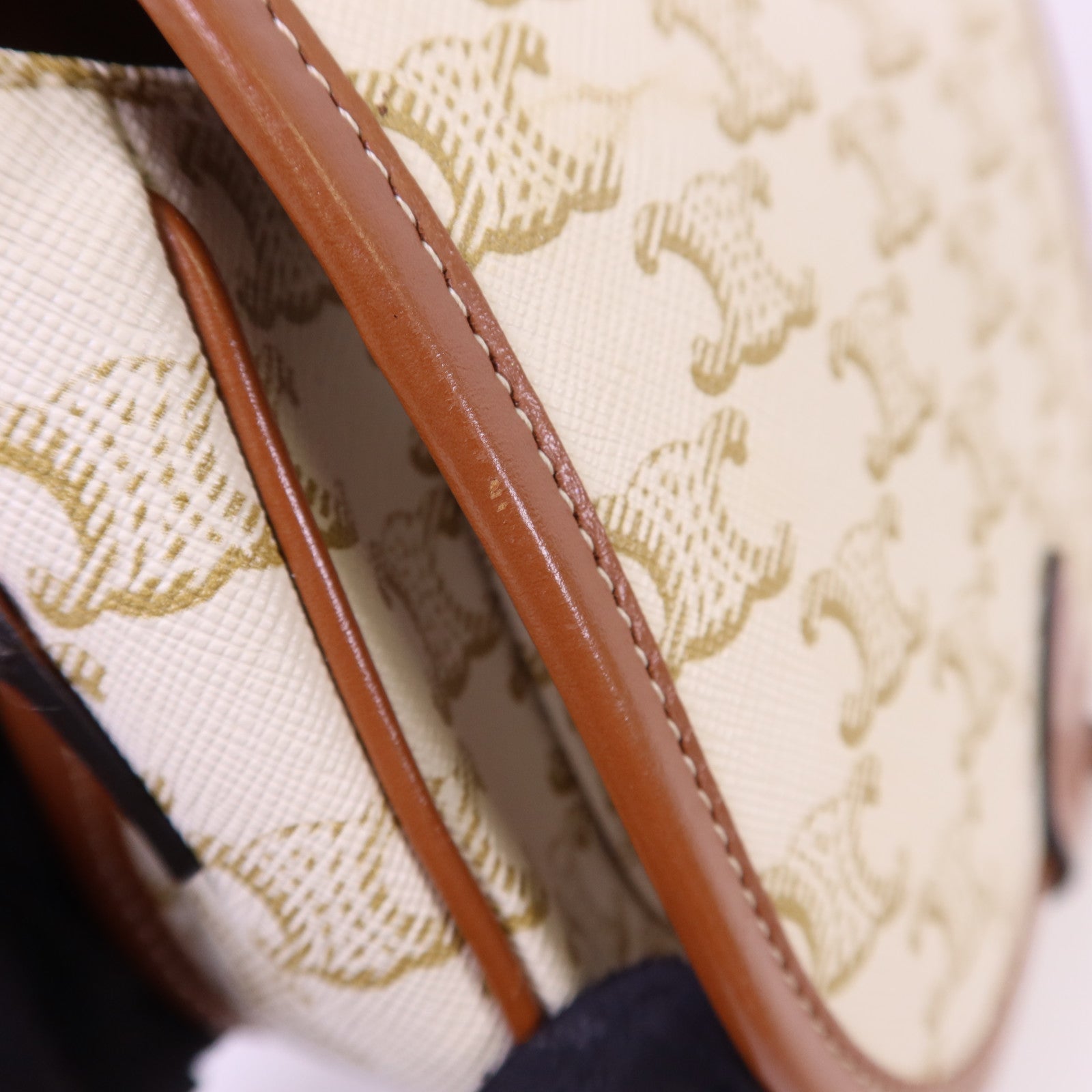 CELINE 塗層帆布Folco金扣肩背袋