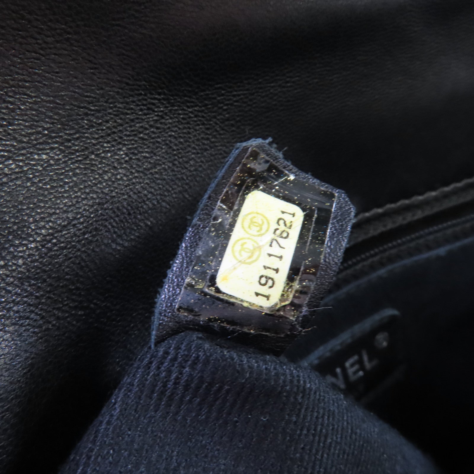 CHANEL 菱格羊皮皮革Chain Shoulder Bag銀扣鏈帶肩背袋黑色