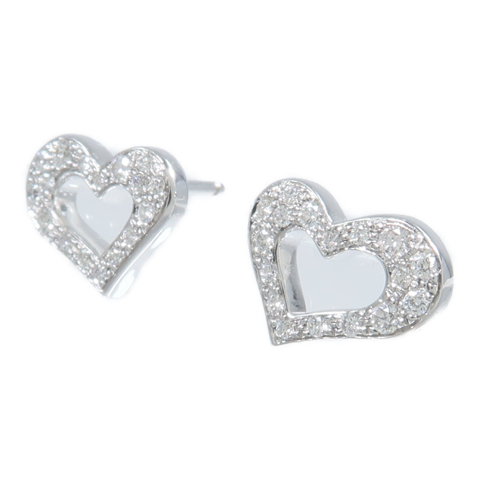 PIAGET 18K白金Stud Earrings Heart耳環