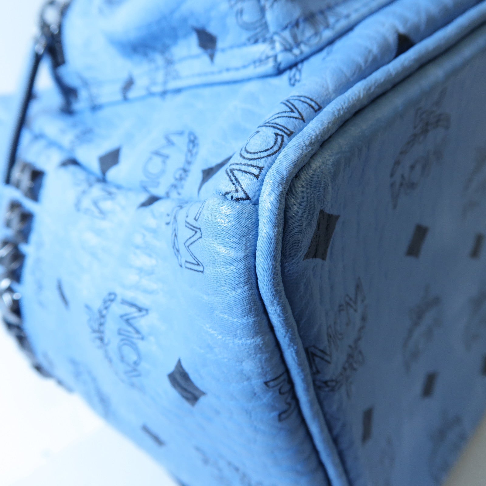 MCM 塗層帆布Backpack背包藍色
