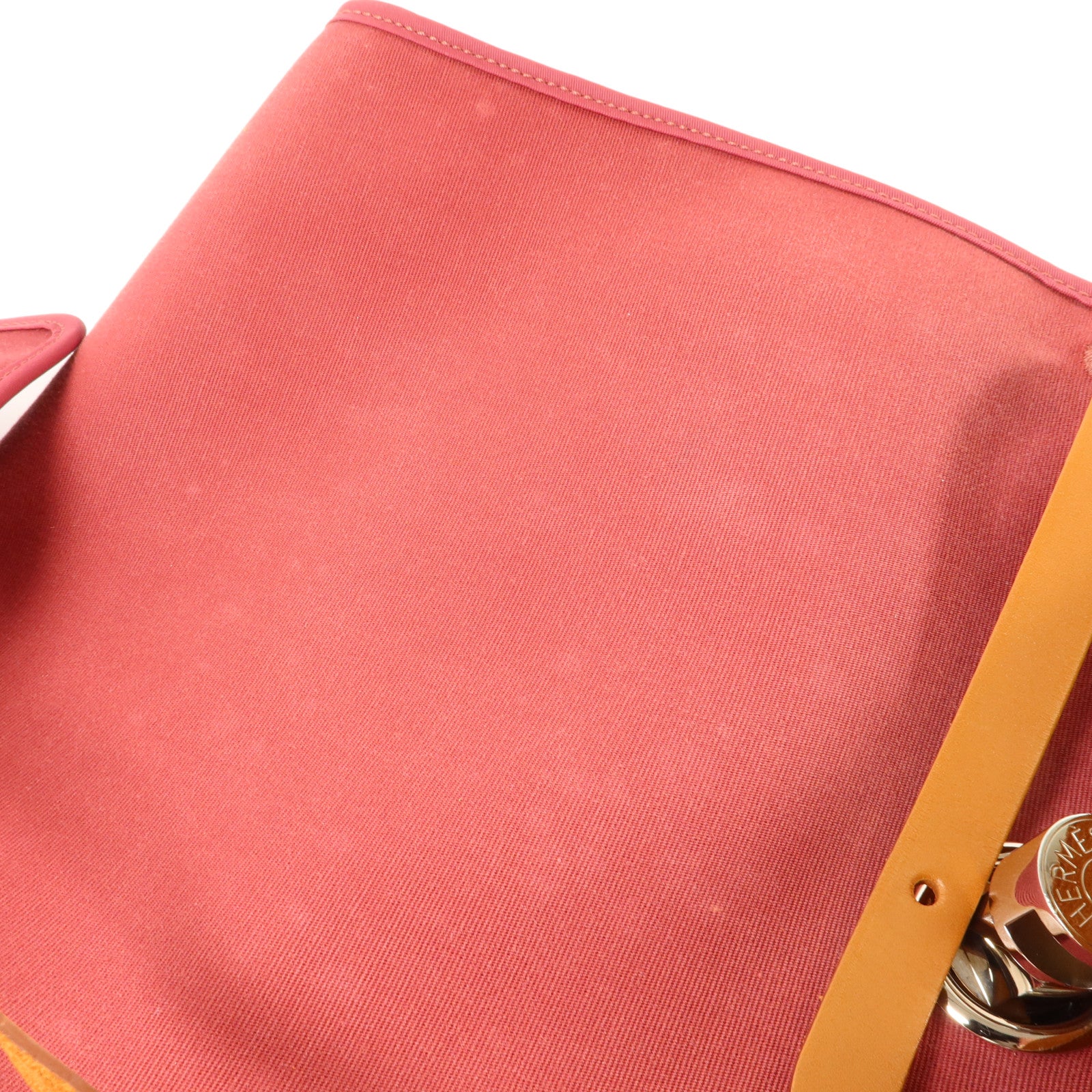 HERMES 帆布Herbag PM手挽肩背兩用袋Rubis/Fauve
