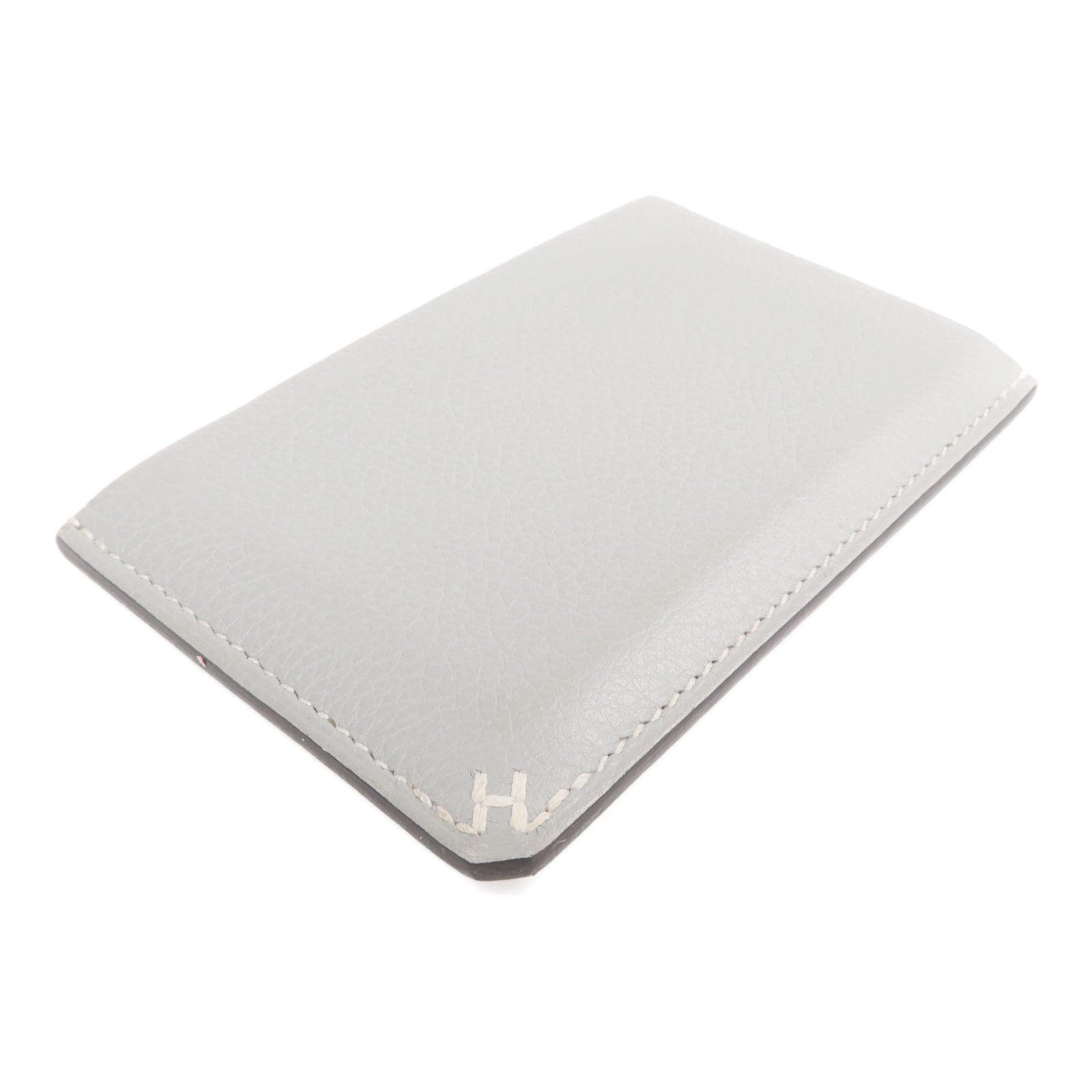 HERMES Evercolor皮革Card Case卡片套Gris Meyer