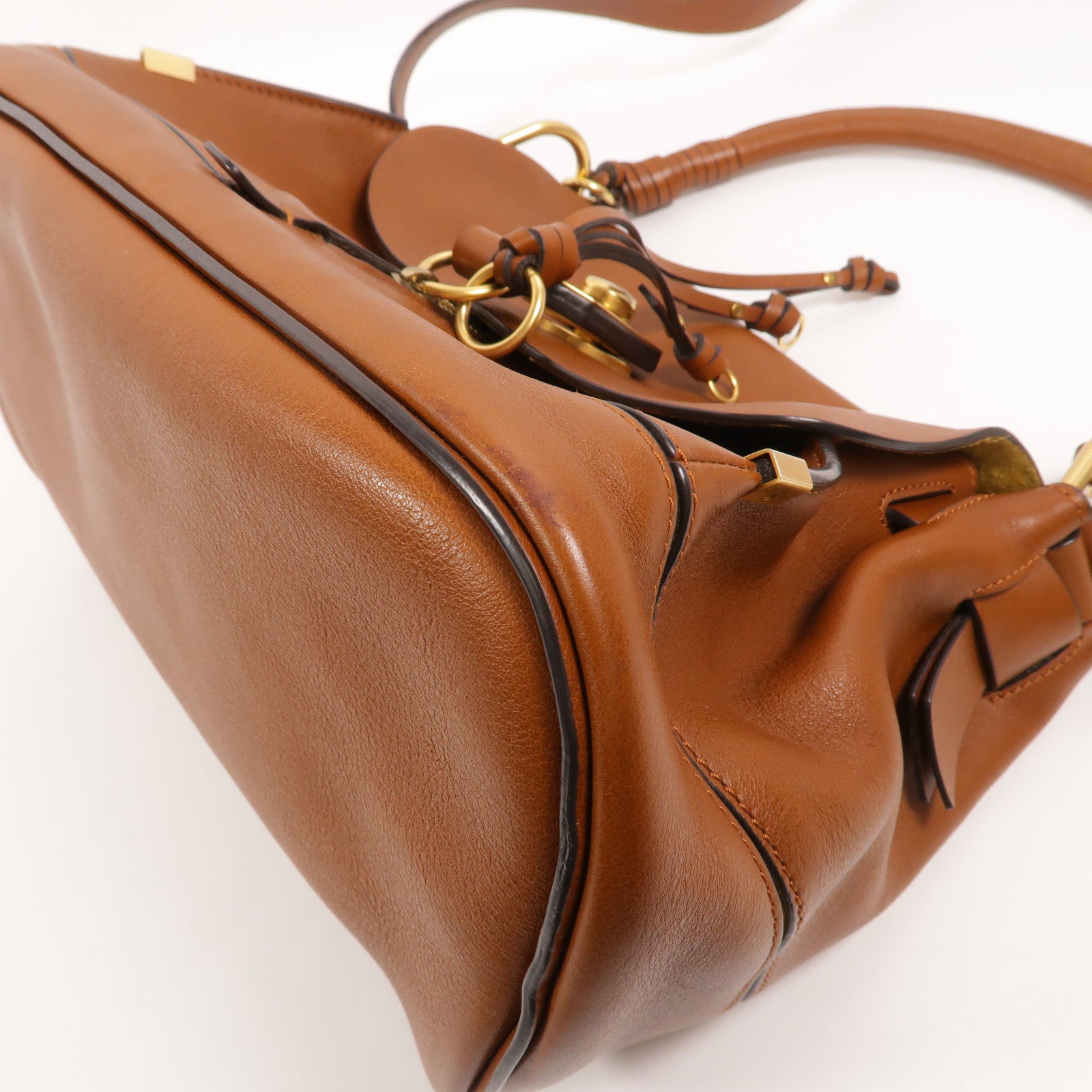 Chloe 牛皮皮革Owen Flap Bag Medium手挽肩背兩用袋