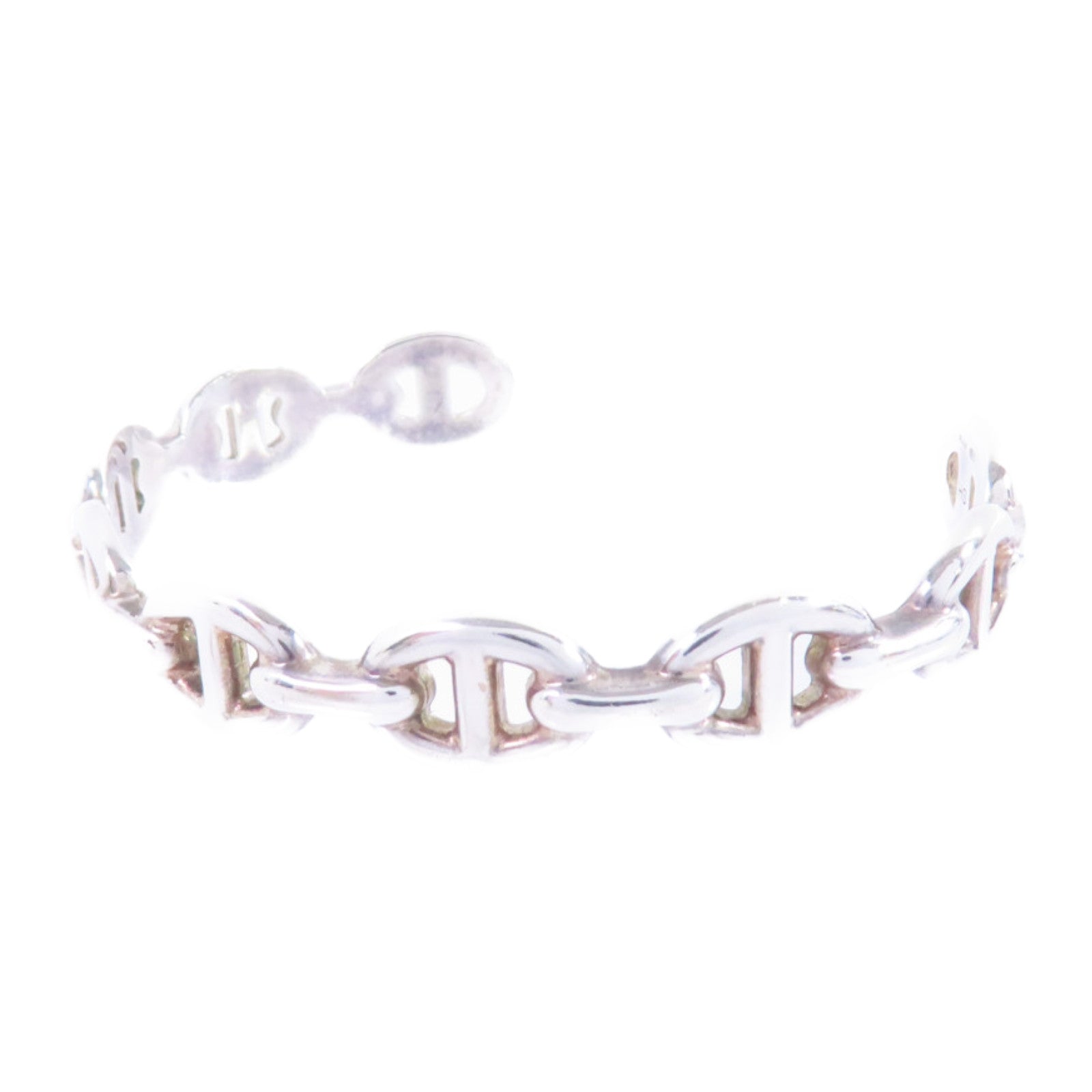 HERMES 925純銀Chaine D'Ancre Enchainee Bangle手鐲