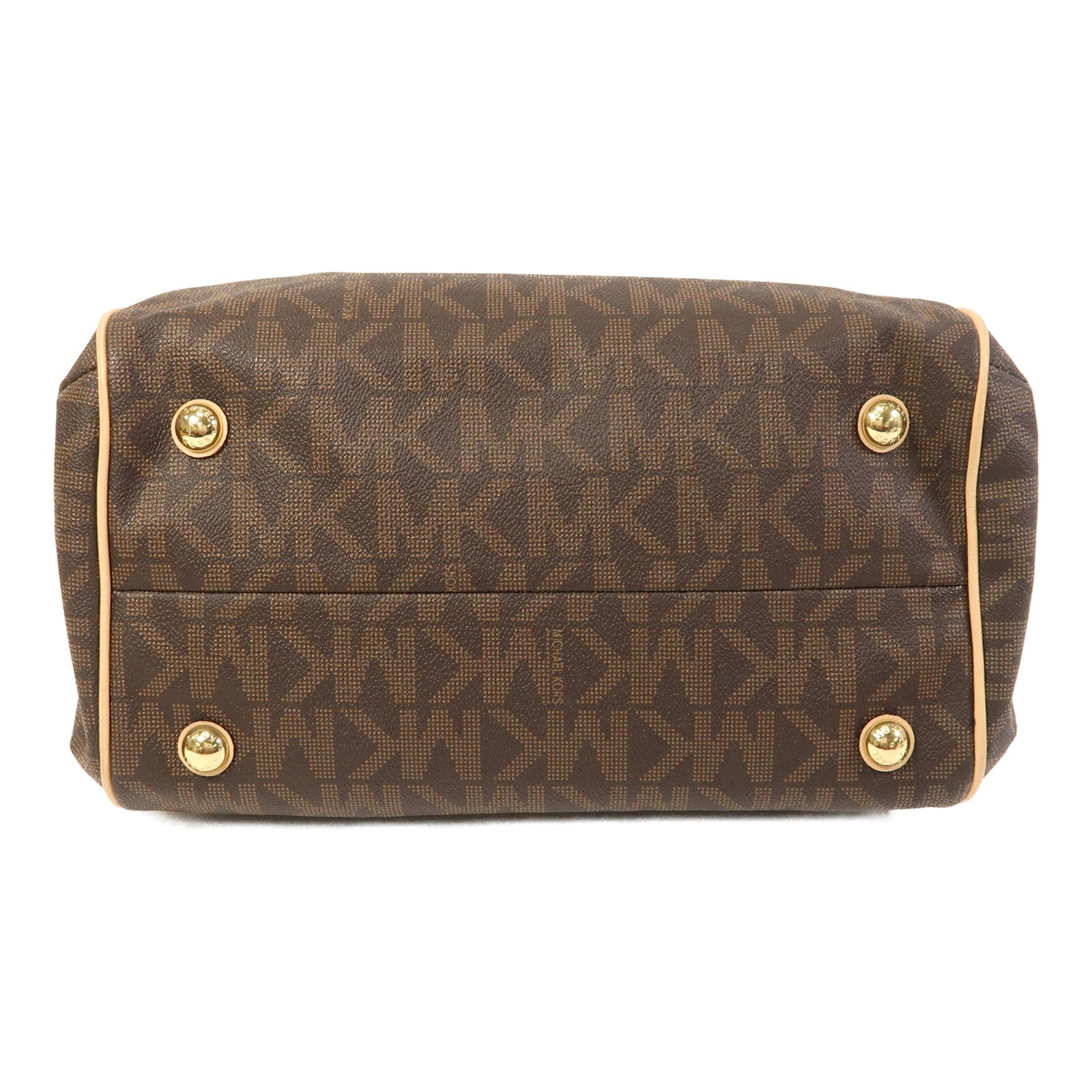 Michael Kors 塗層帆布Grayson金扣手挽袋