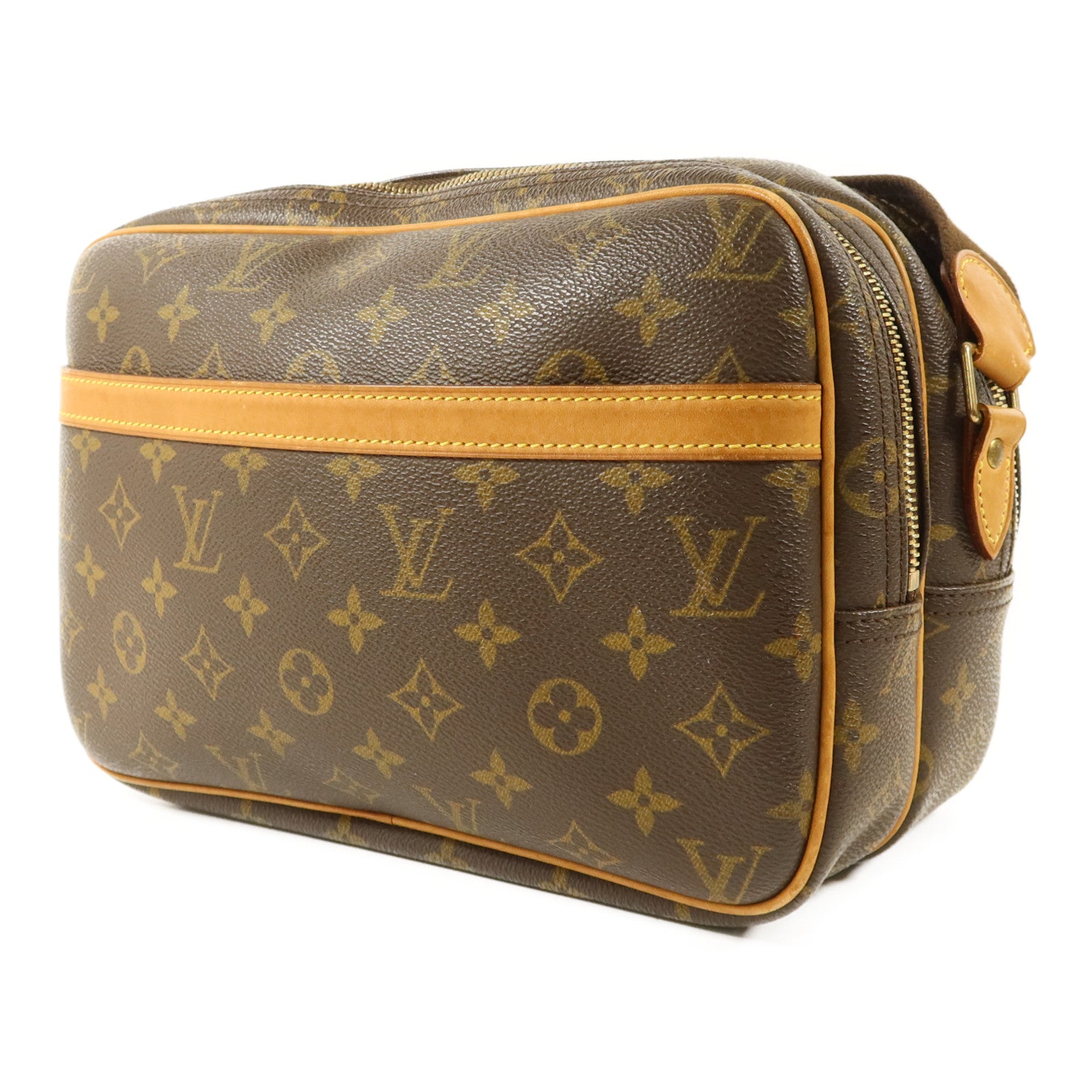 LOUIS VUITTON Monogram Reporter PM金扣肩背袋