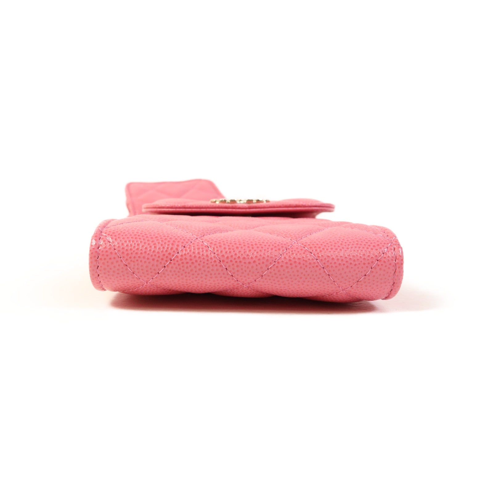 CHANEL 牛皮皮革Phone Holder金扣鏈帶肩背袋