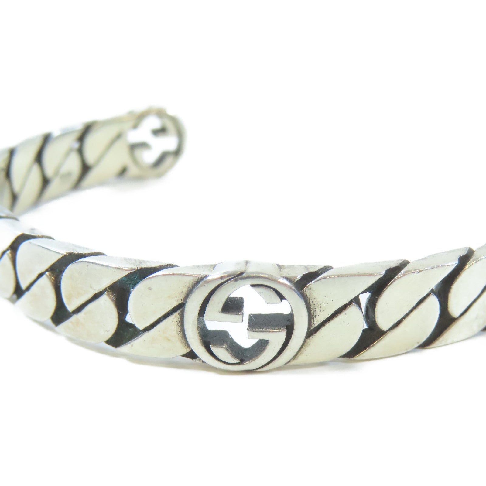GUCCI 925純銀Bangle手鐲銀色