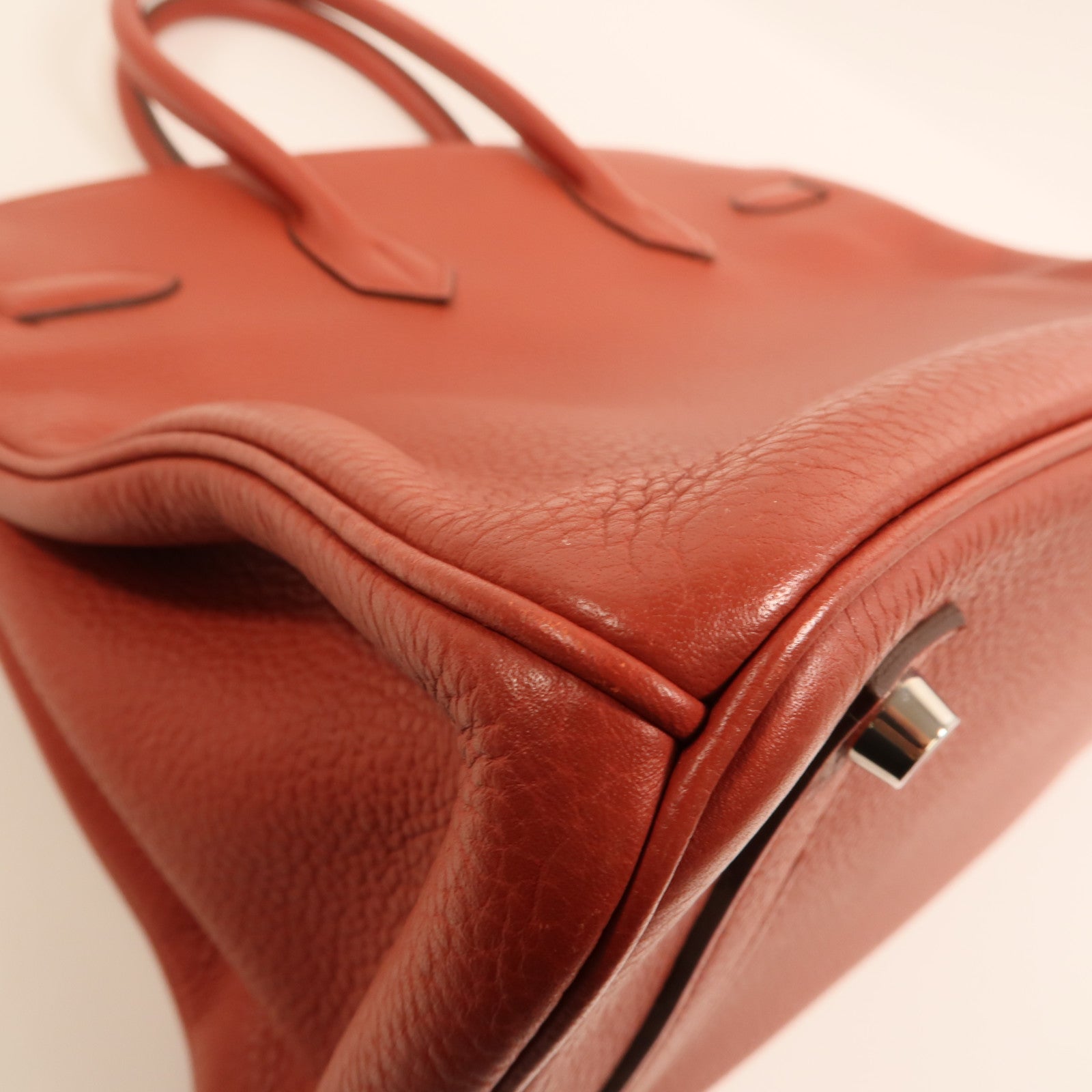 HERMES Togo皮革Birkin 35銀扣手挽袋Terre Battue