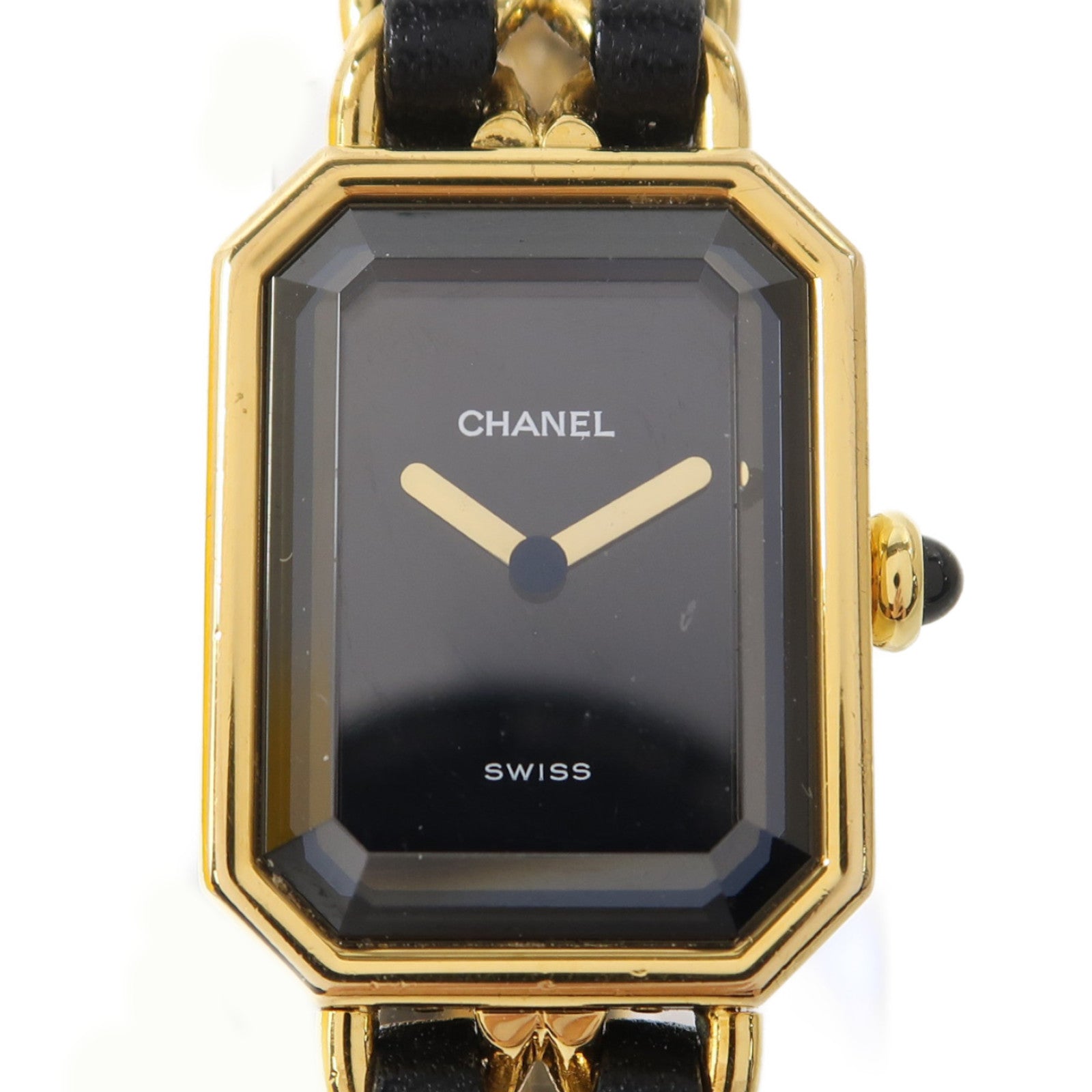 CHANEL Premiere M鍍金手錶石英機芯黑色