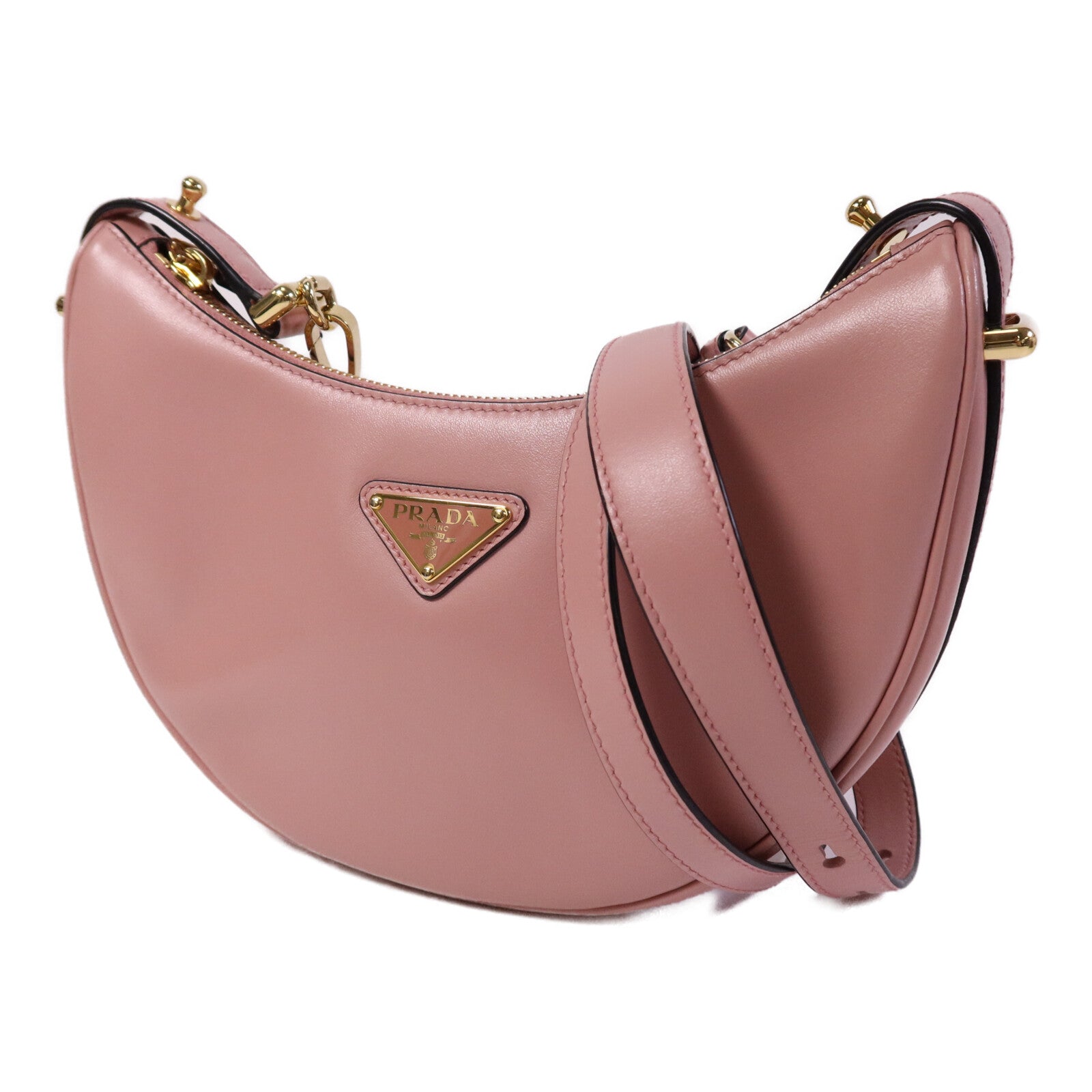 PRADA 牛皮皮革Arque金扣手挽肩背兩用袋