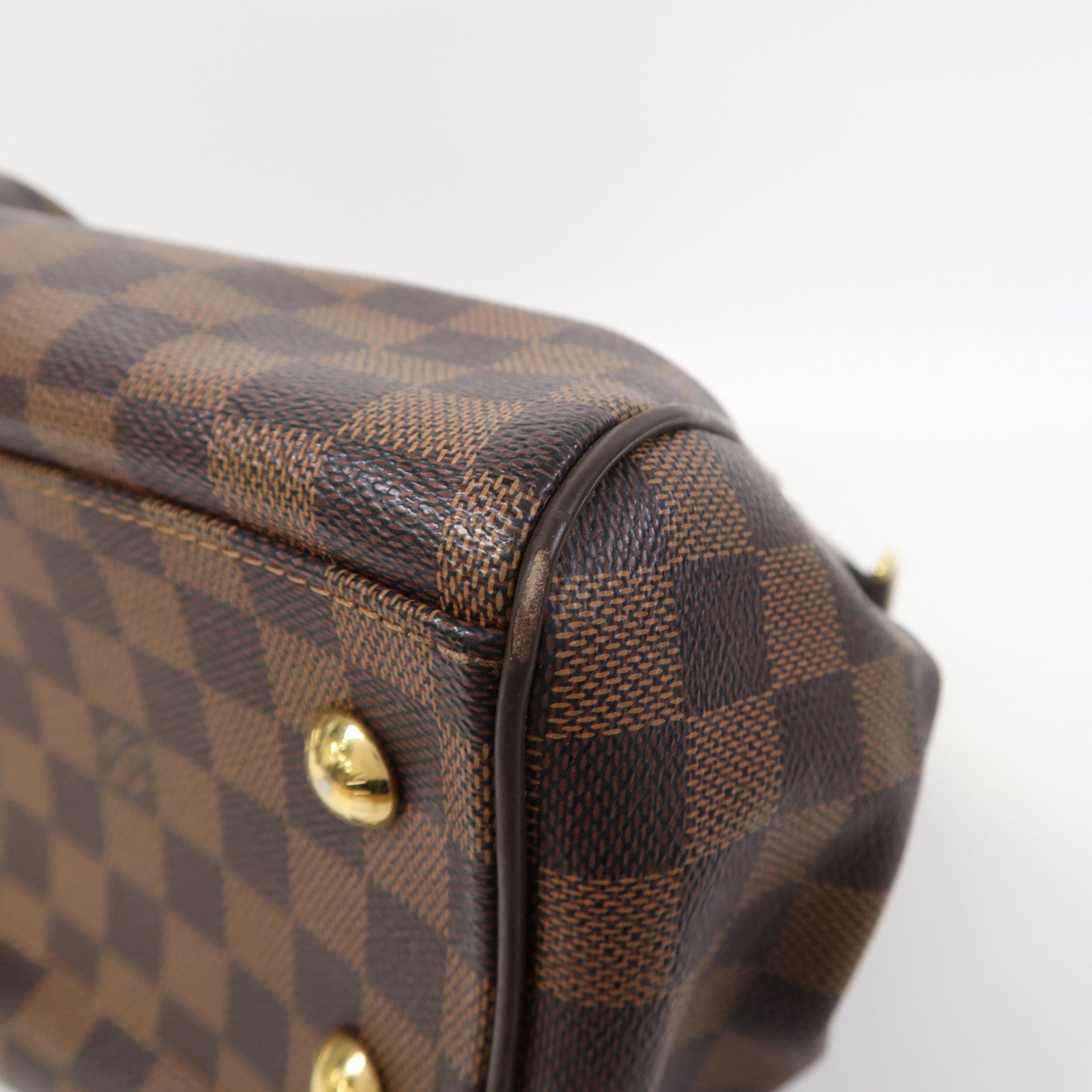 LOUIS VUITTON 【激減優惠】Damier Trevi PM金扣手挽肩背兩用袋啡色