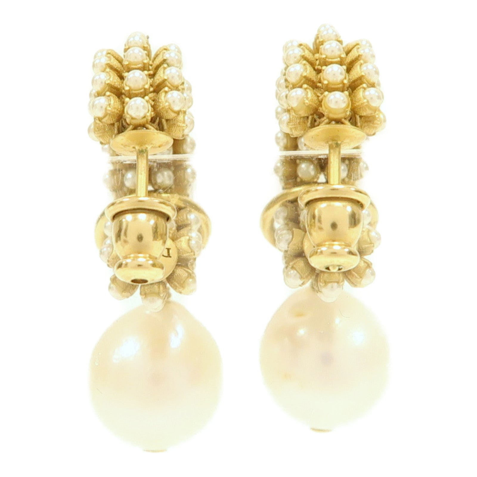 Dior 金屬Earrings耳環金色/白色