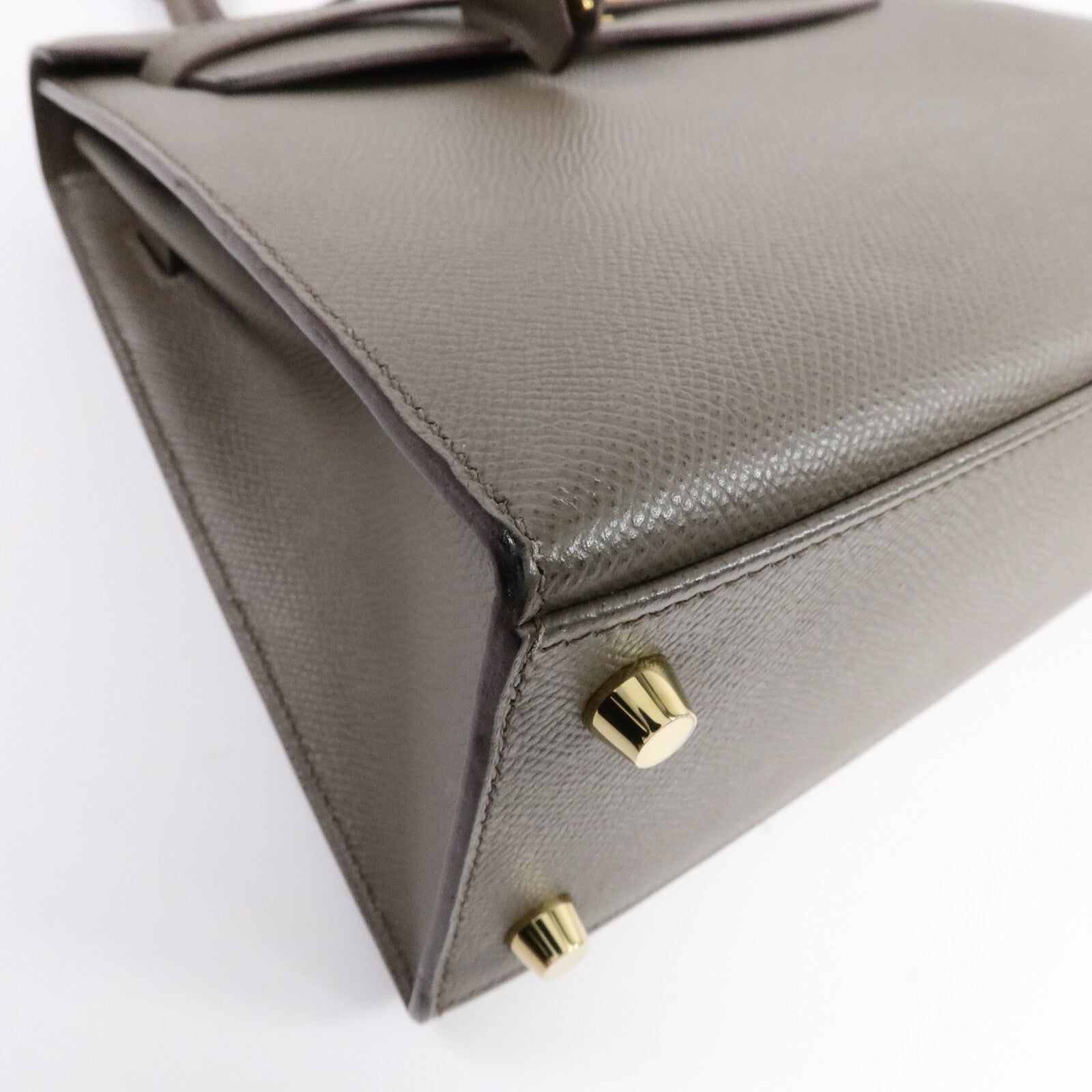 HERMES Epsom皮革Kelly 25手挽肩背兩用袋Etain