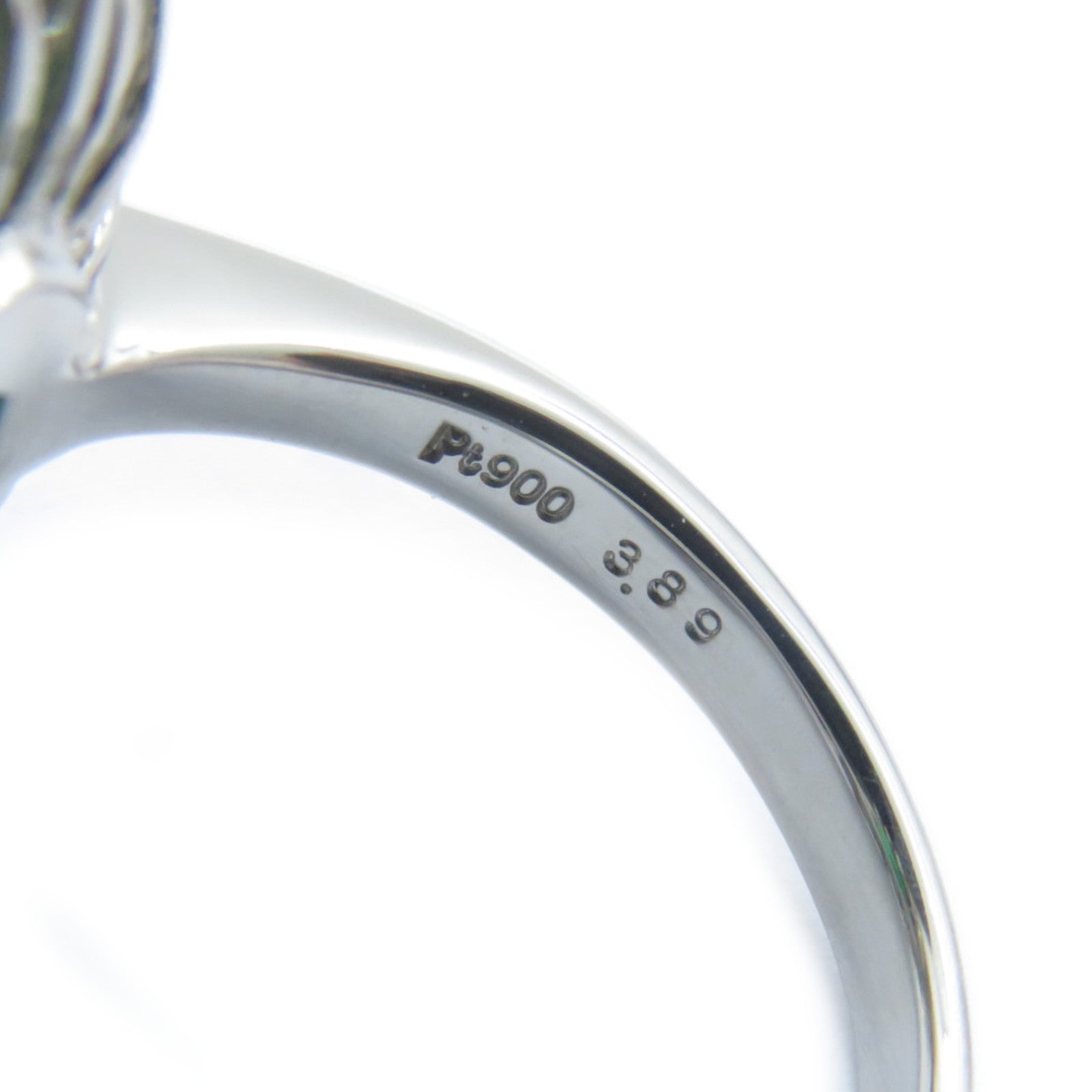 JEWELRY 【激減優惠】PT900鉑金Emerald Diamond Ring 3.89ct綠寶石/1.27ct鑽石戒指US#6.25