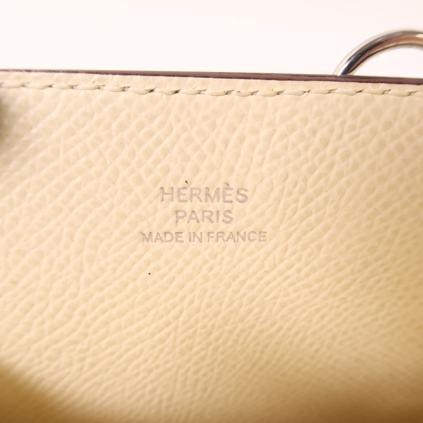 HERMES 【激減優惠】Epsom皮革Hermesway銀扣肩背袋白色