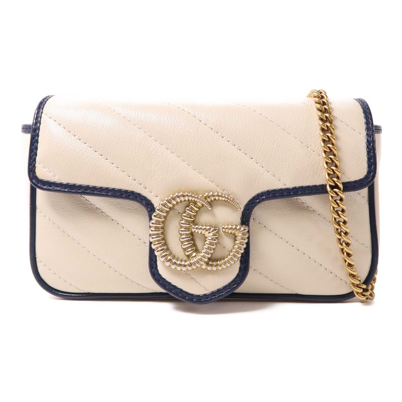 GUCCI 牛皮皮革GG Marmont Super Mini肩背袋