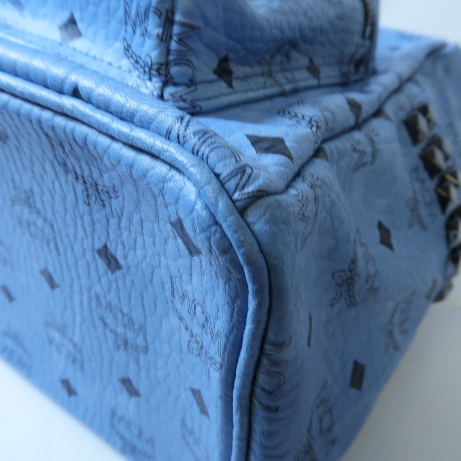 MCM 塗層帆布Backpack背包藍色