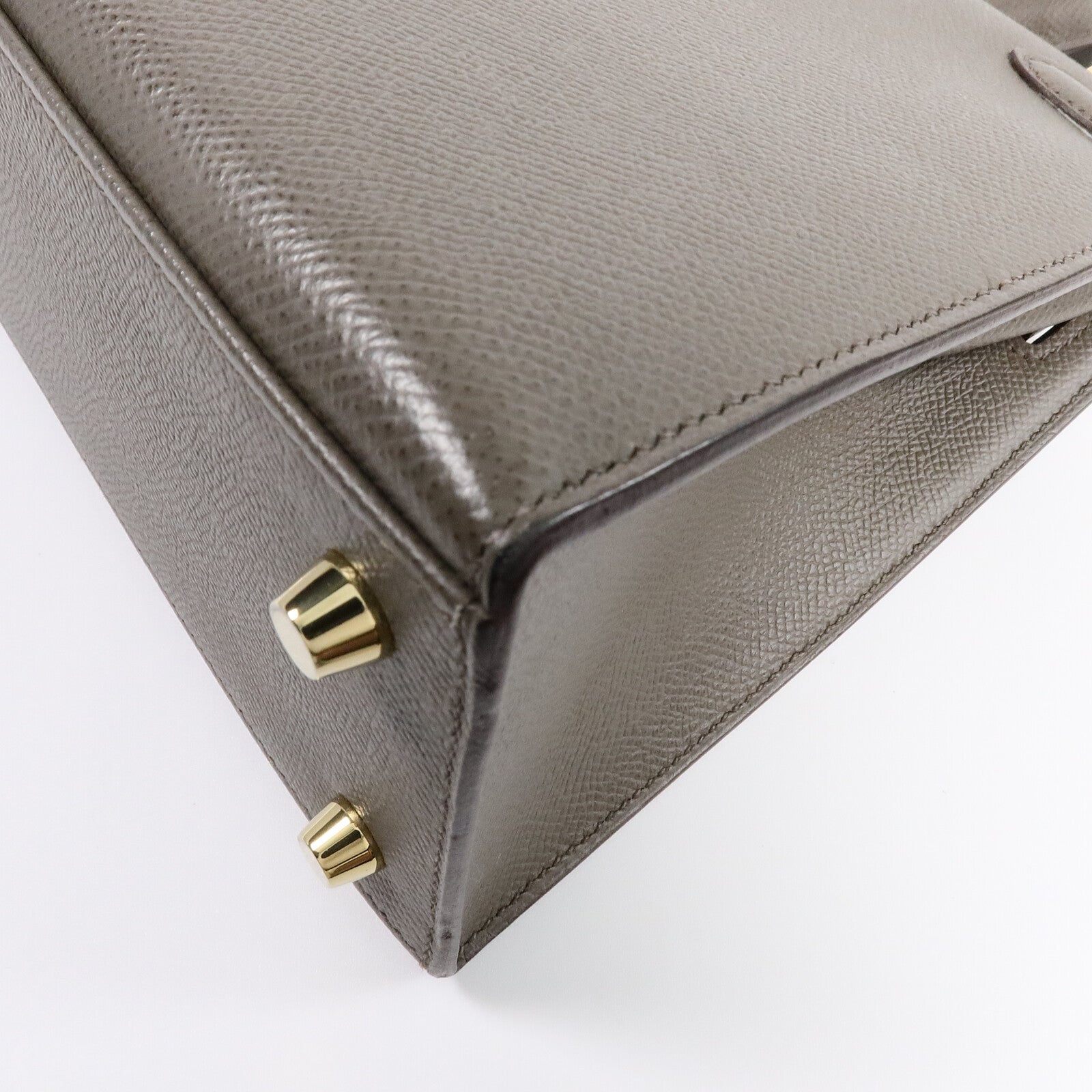 HERMES Epsom皮革Kelly 25手挽肩背兩用袋Etain