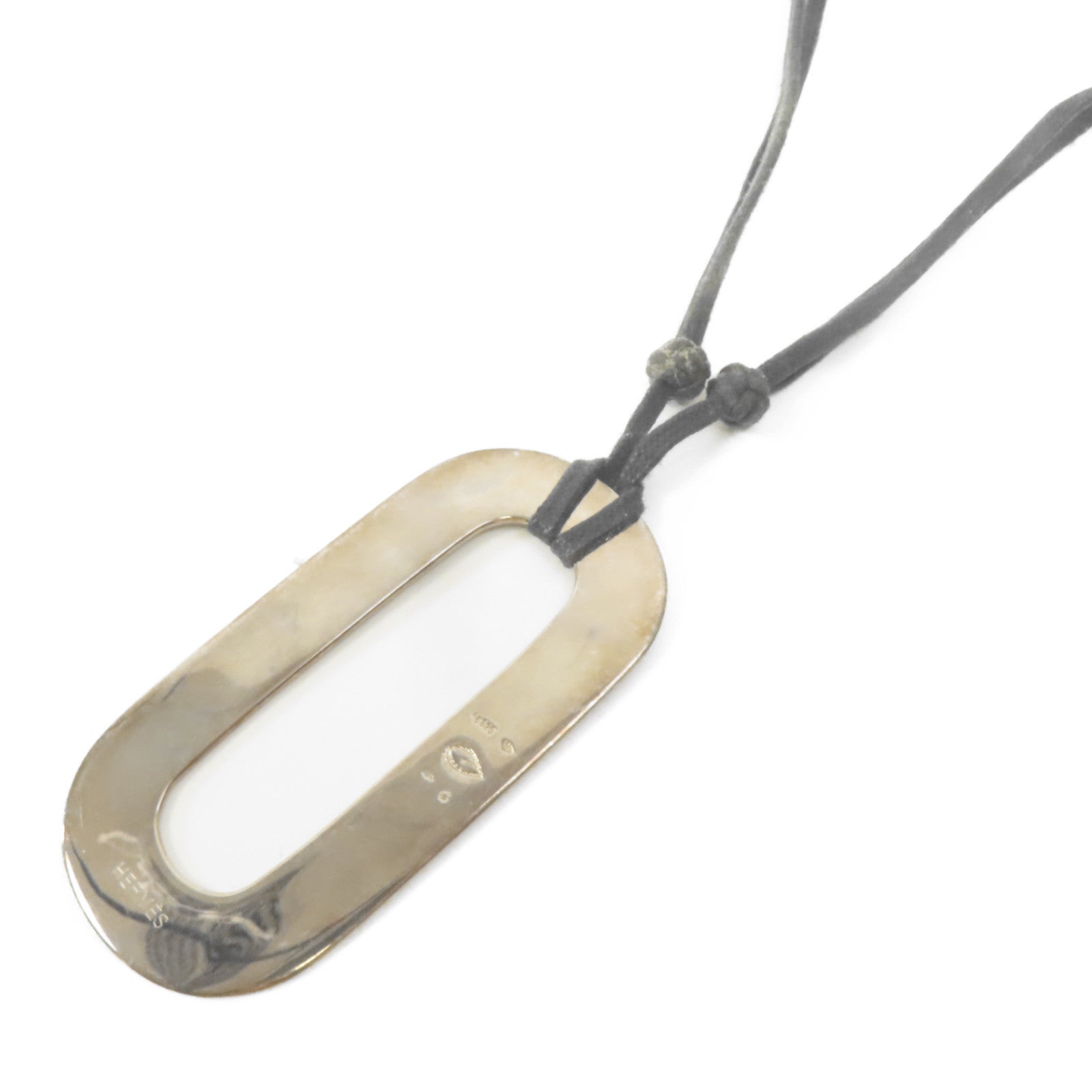 HERMES 925純銀/皮革Touareg Necklace項鍊