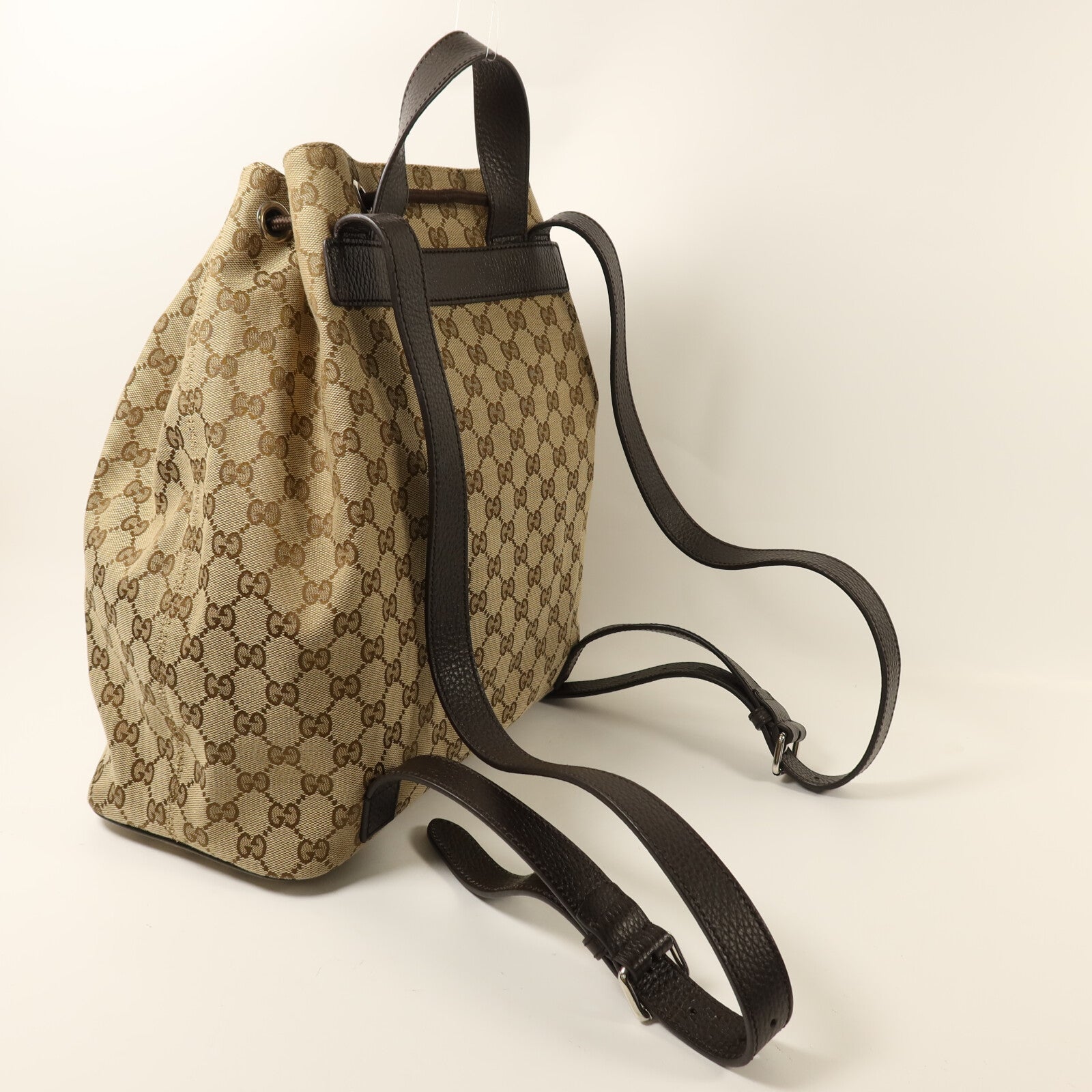GUCCI 帆布Rucksack銀扣背包