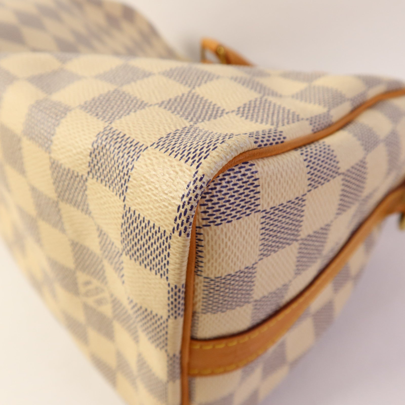 LOUIS VUITTON Damier Azur Speedy Bandouliere 25金扣手挽肩背兩用袋