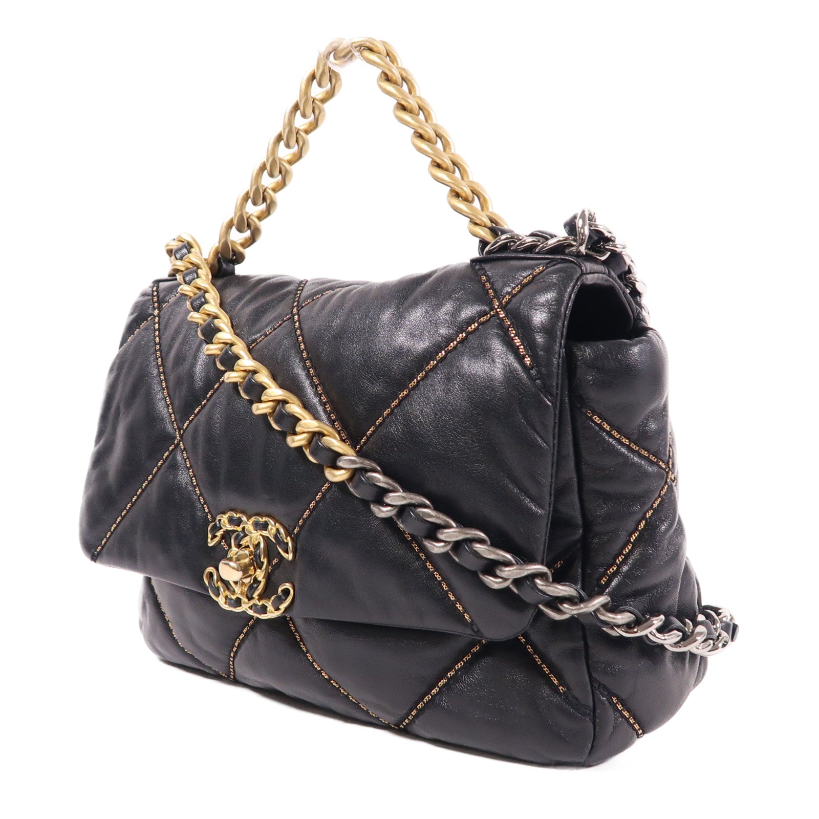 CHANEL 羊皮皮革Chanel 19手挽肩背兩用袋