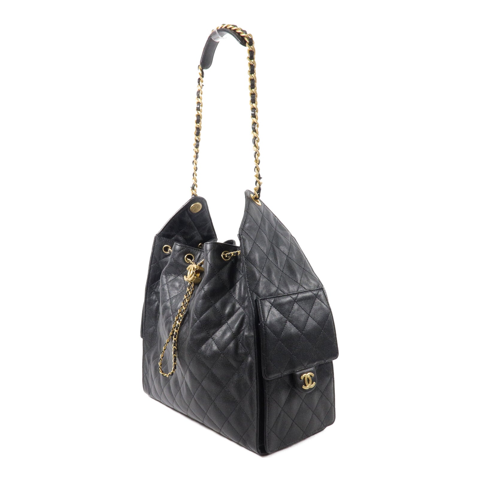 CHANEL 牛皮皮革Chanel 25 Medium鏈帶肩背袋