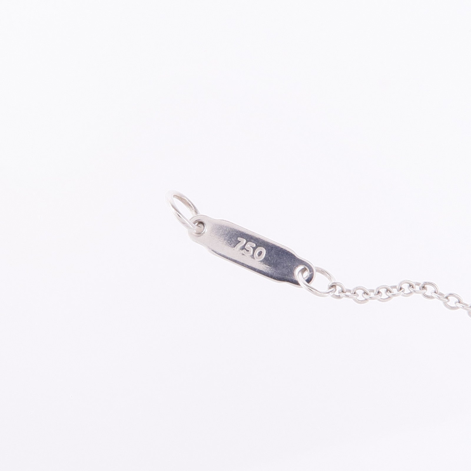 TIFFANY＆CO 18K白金Heart Lock Pendant鑽石項鍊