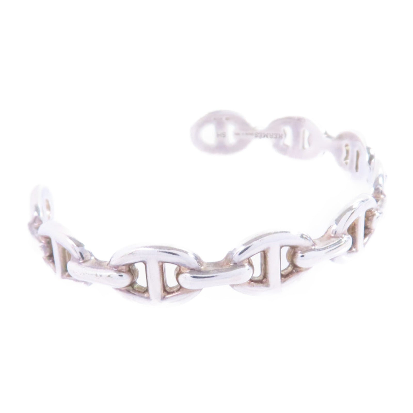 HERMES 925純銀Chaine D'Ancre Enchainee Bangle手鐲