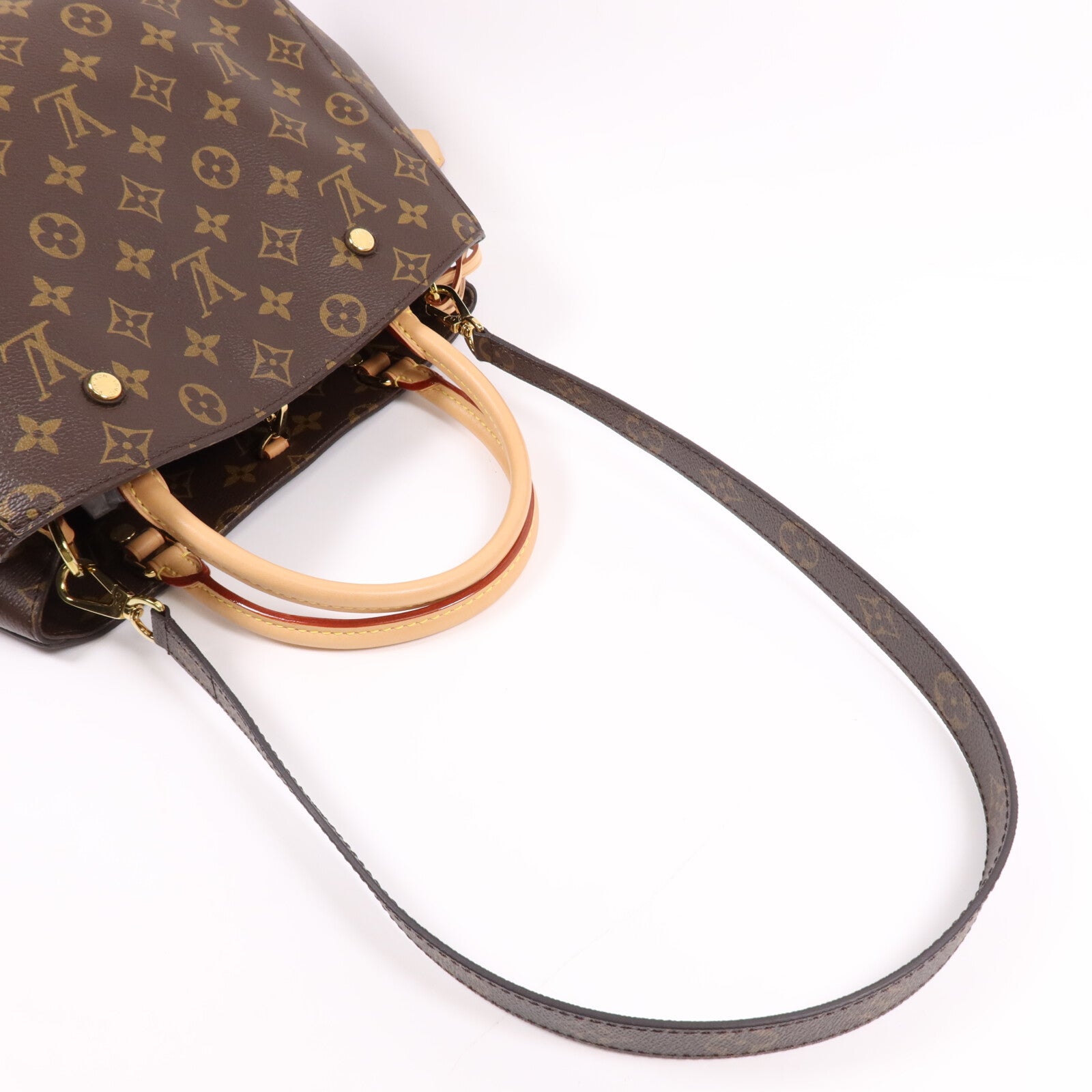 LOUIS VUITTON Monogram Montaigne MM金扣手挽肩背兩用袋