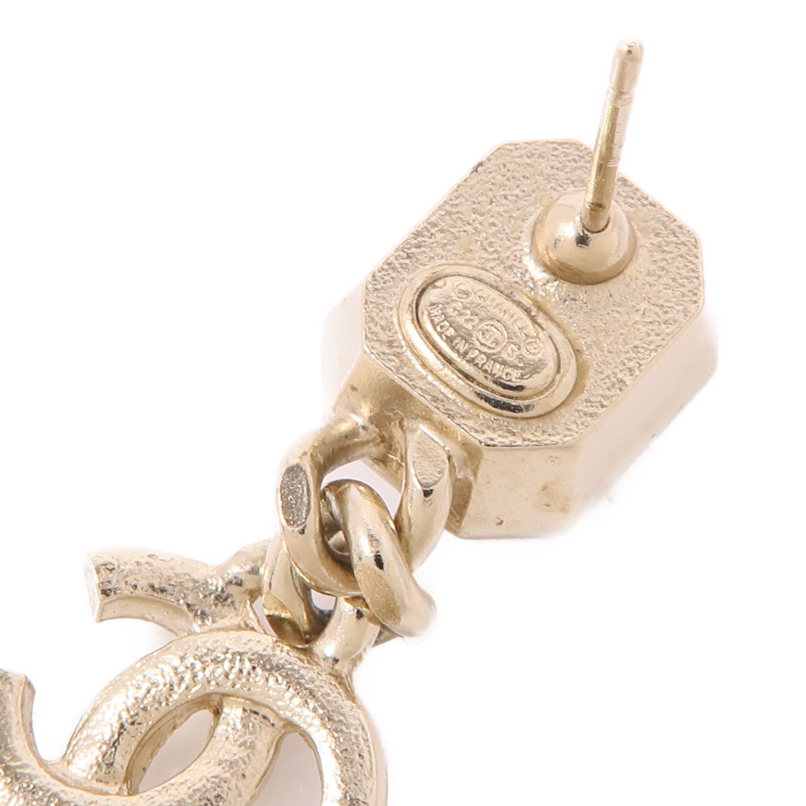 CHANEL CC Earrings Metal Gold