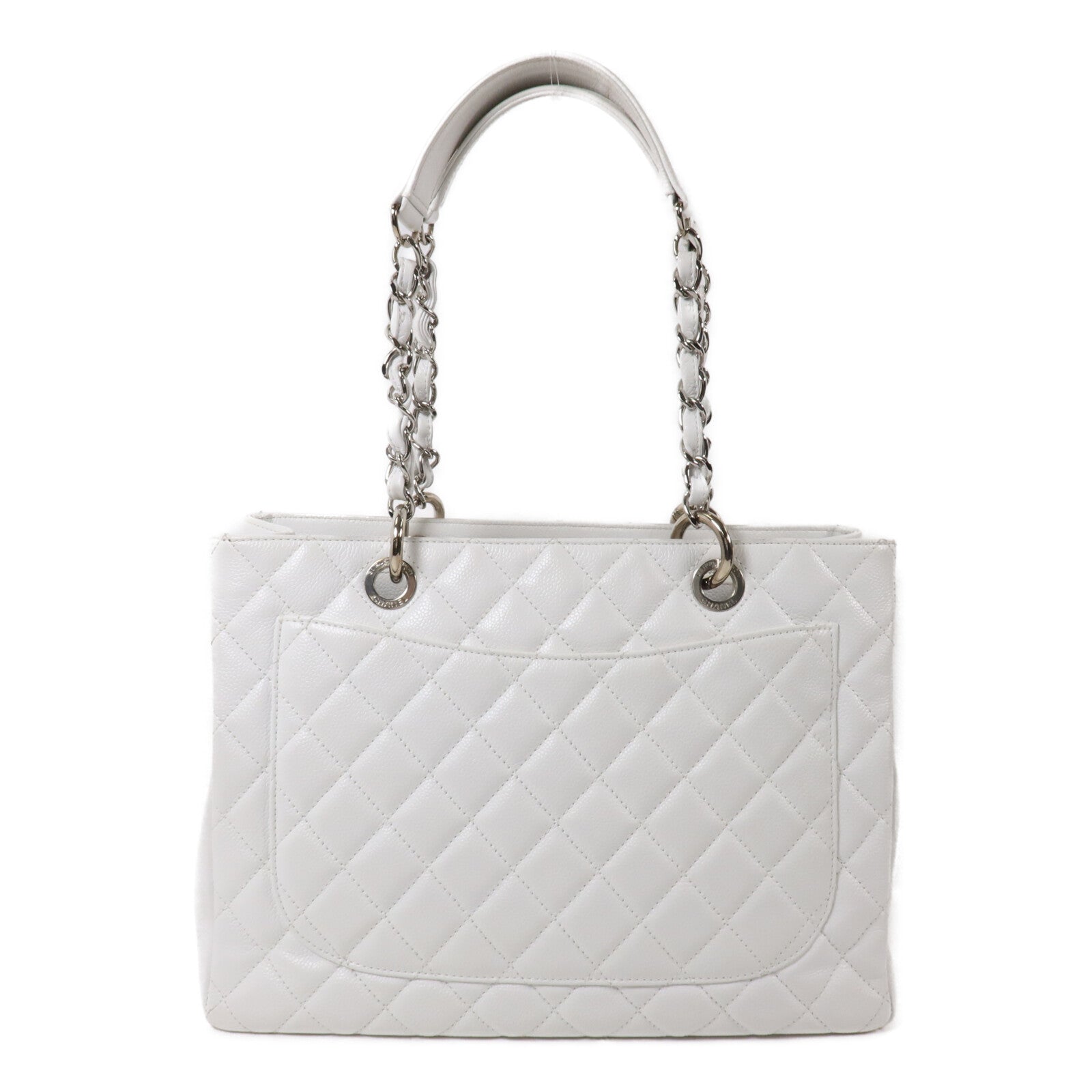 CHANEL 牛皮皮革GST Grand Shopping Tote Bag鏈帶肩背袋