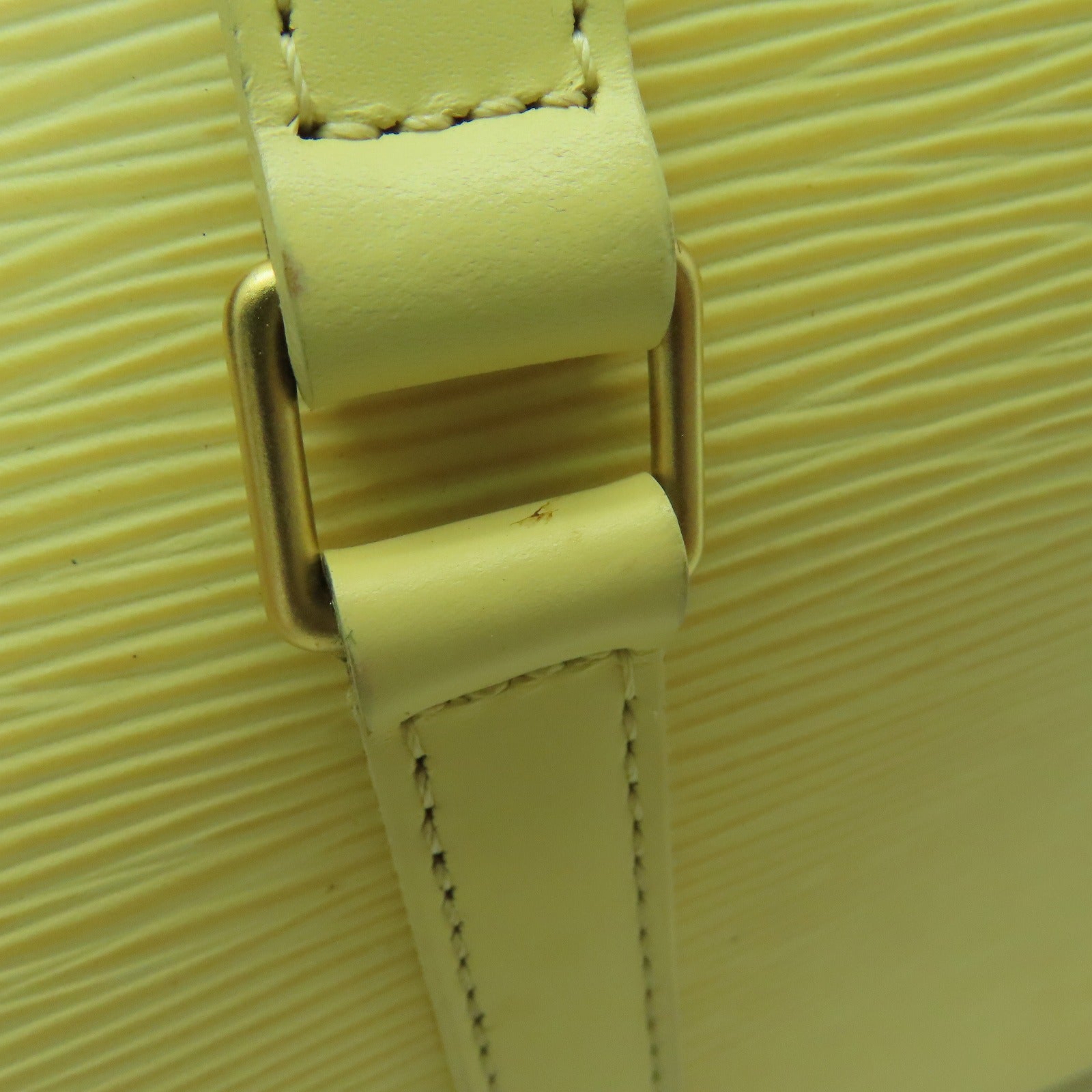 LOUIS VUITTON 【激減優惠】Epi Soufflot金扣手挽袋黃色