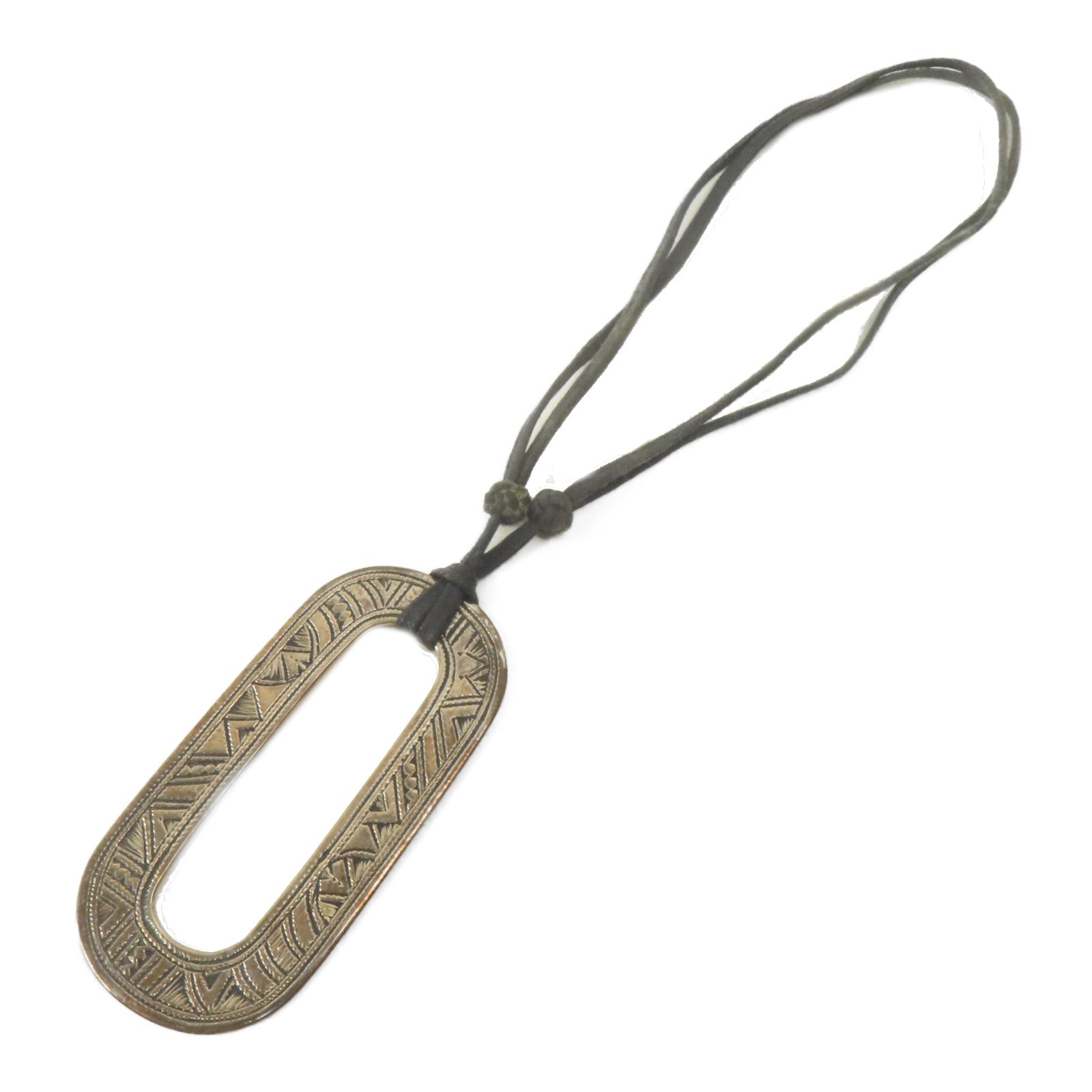 HERMES 925純銀/皮革Touareg Necklace項鍊