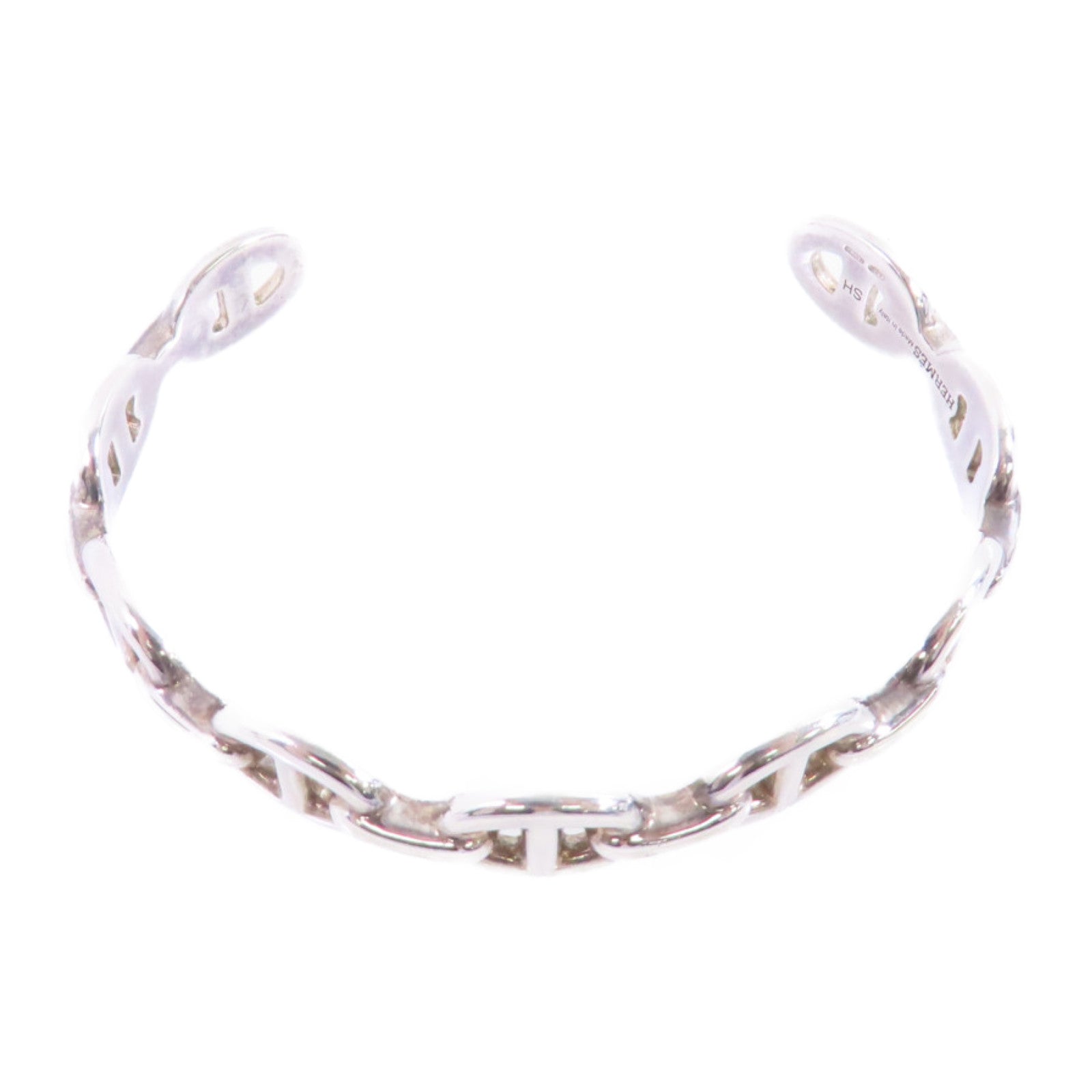 HERMES 925純銀Chaine D'Ancre Enchainee Bangle手鐲