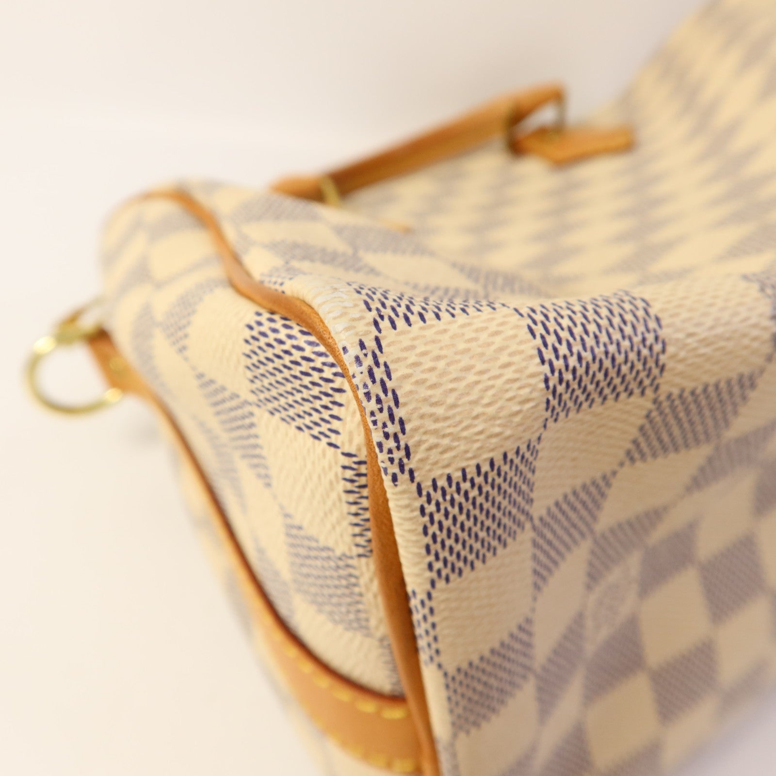 LOUIS VUITTON Damier Azur Speedy Bandouliere 25金扣手挽肩背兩用袋
