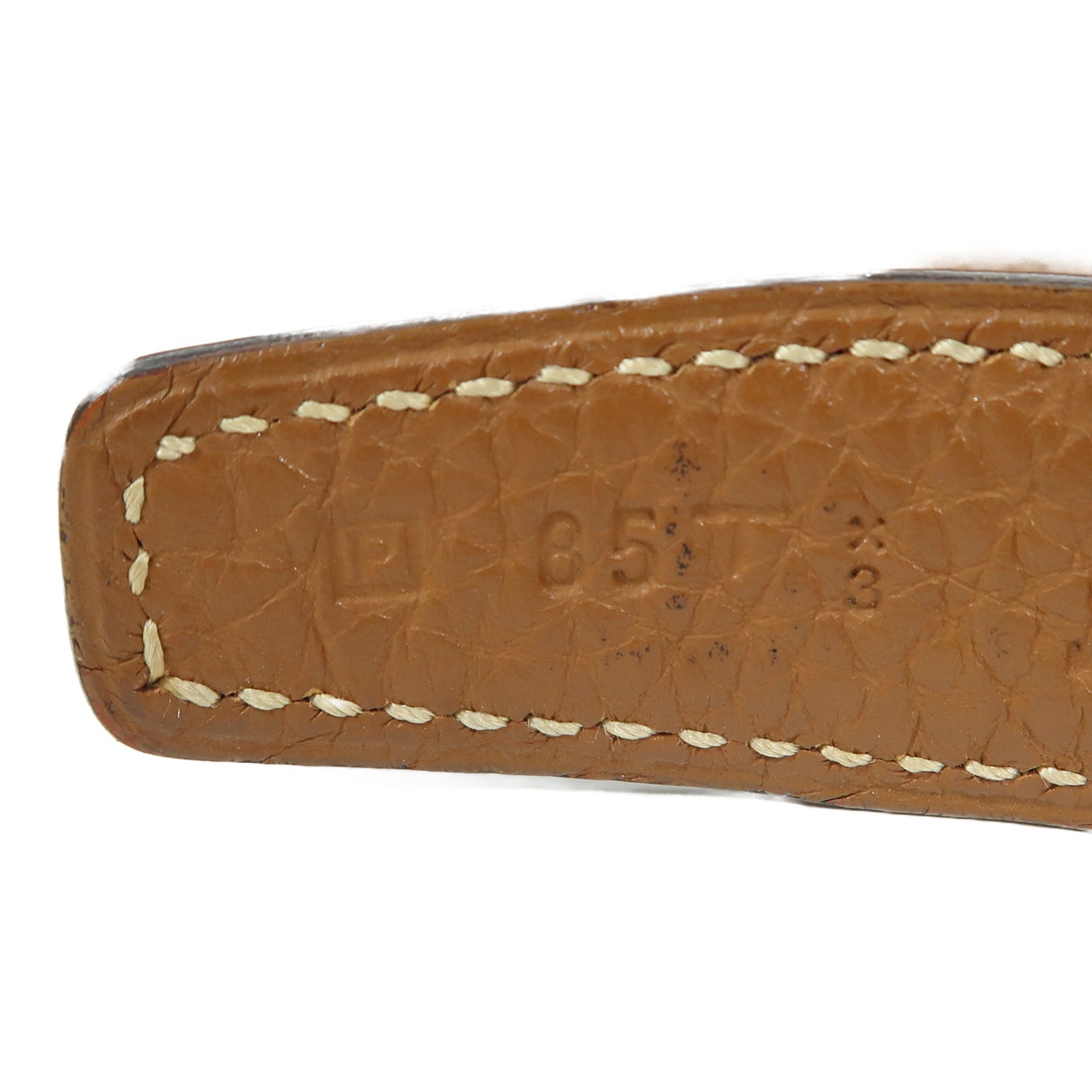 HERMES 【激減優惠】Togo皮革Mini Constance Belt銀扣皮帶黑色