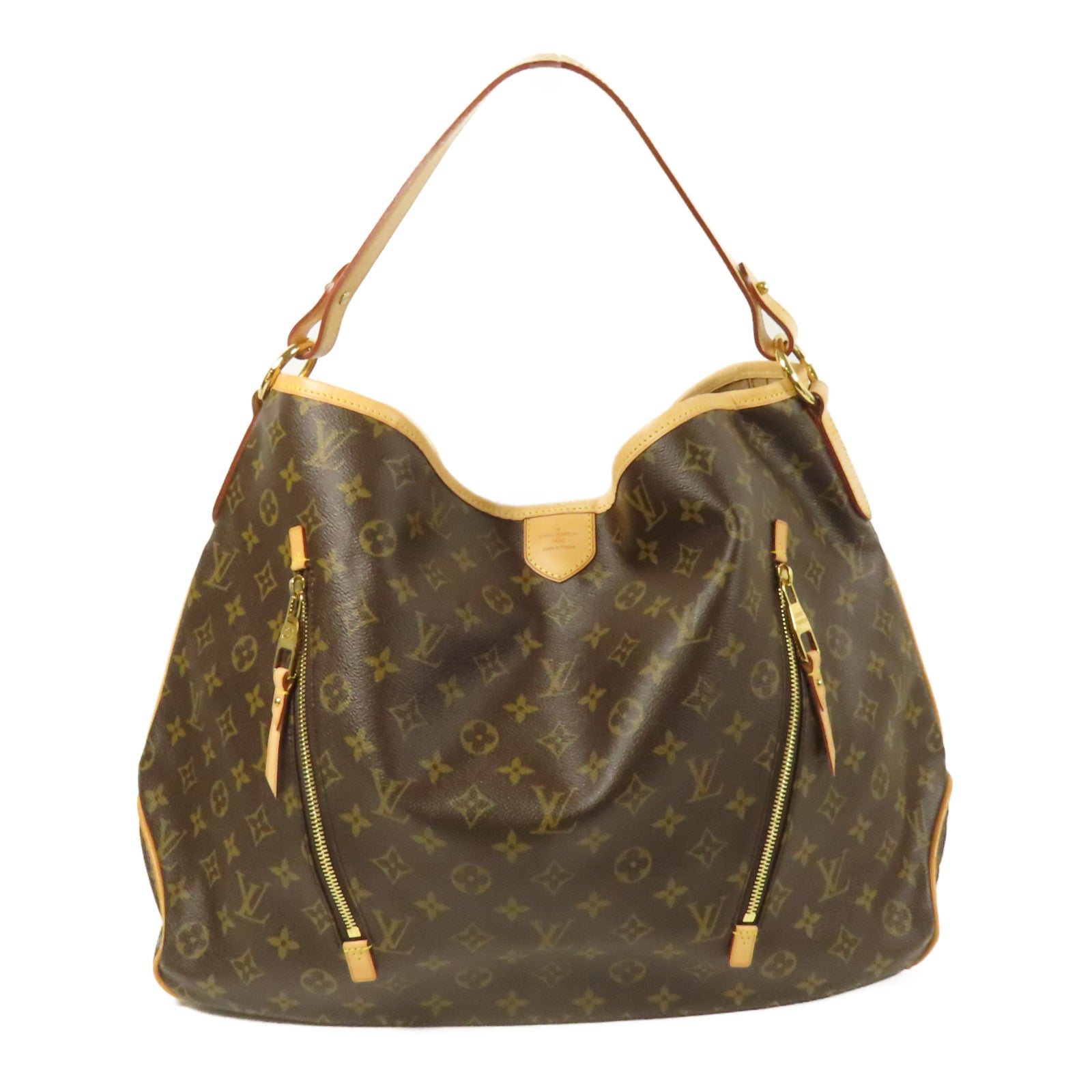 LOUIS VUITTON Monogram Delightful GM金扣肩背袋棕色