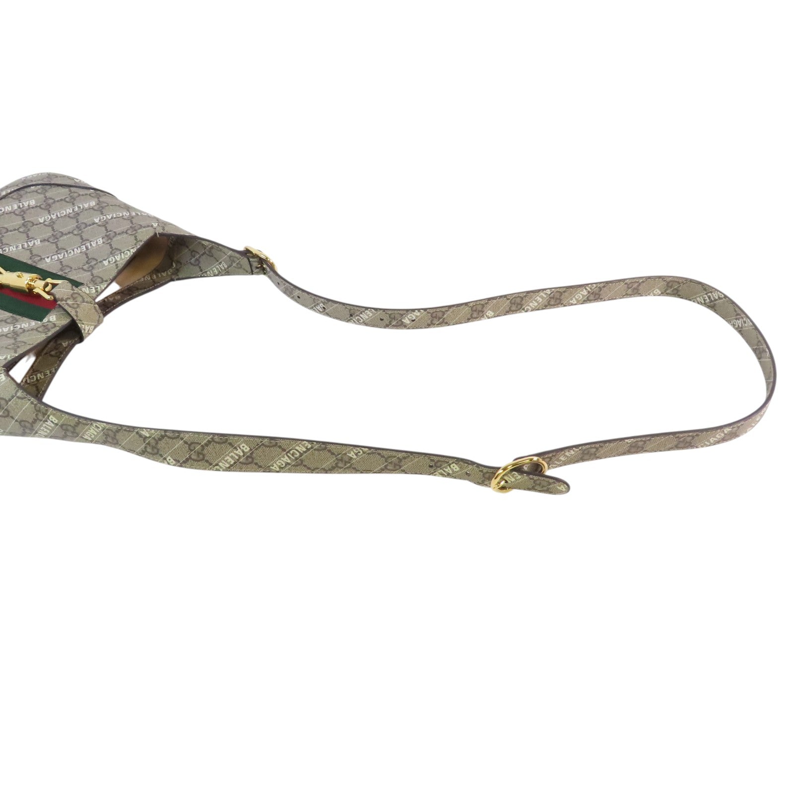 GUCCI 塗層帆布GuccixBaleniaga Jackie1961金扣手挽肩背兩用袋