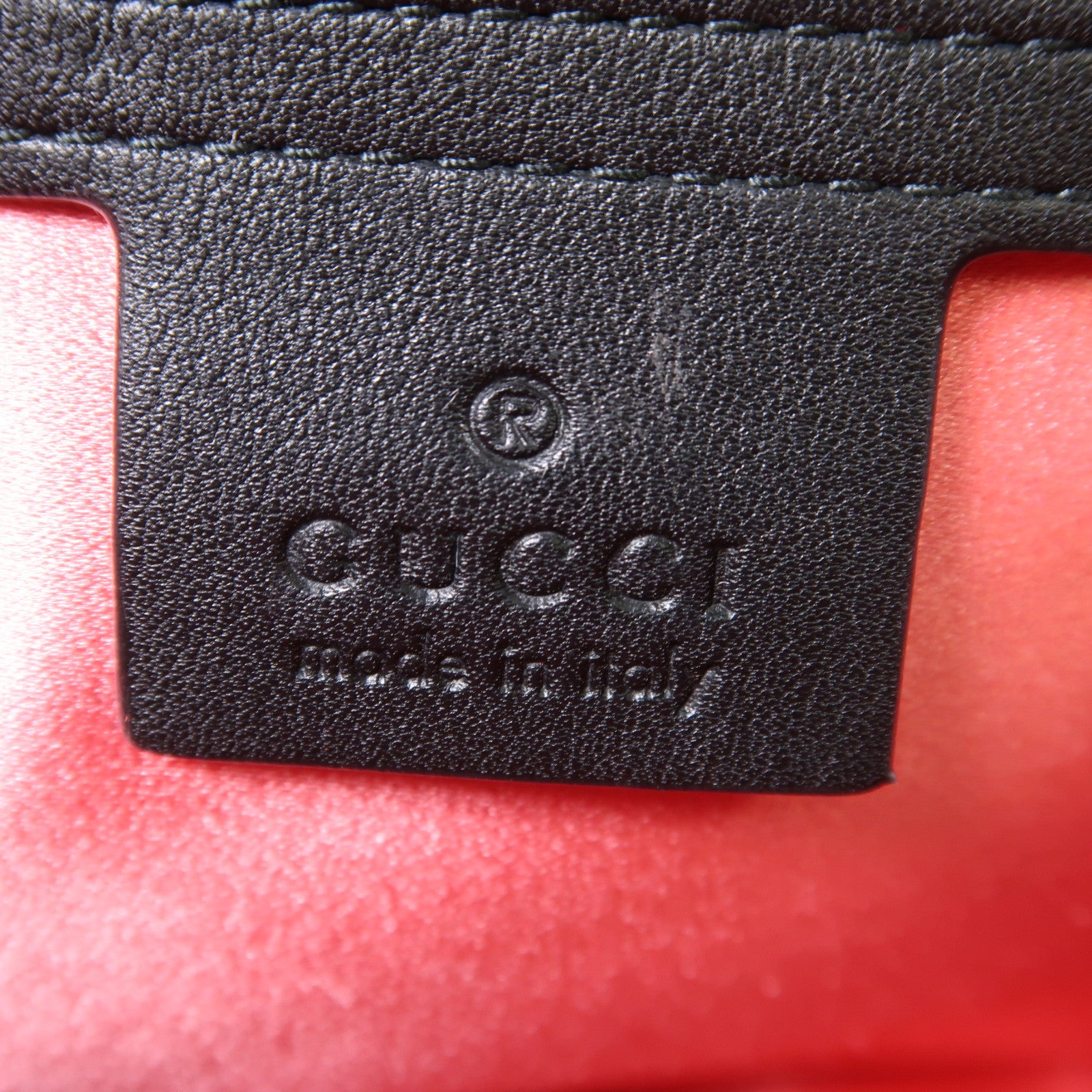 GUCCI 絨布GG Marmont金扣鏈帶肩背袋黑色