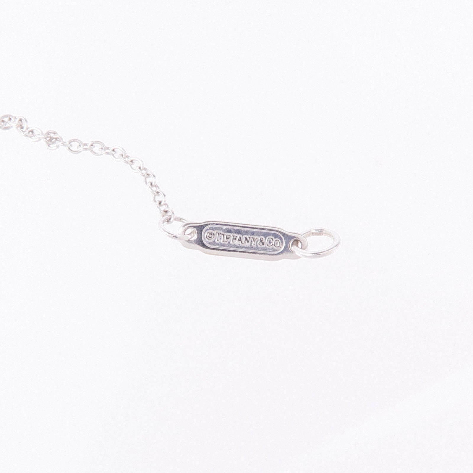 TIFFANY＆CO 18K白金Heart Lock Pendant鑽石項鍊