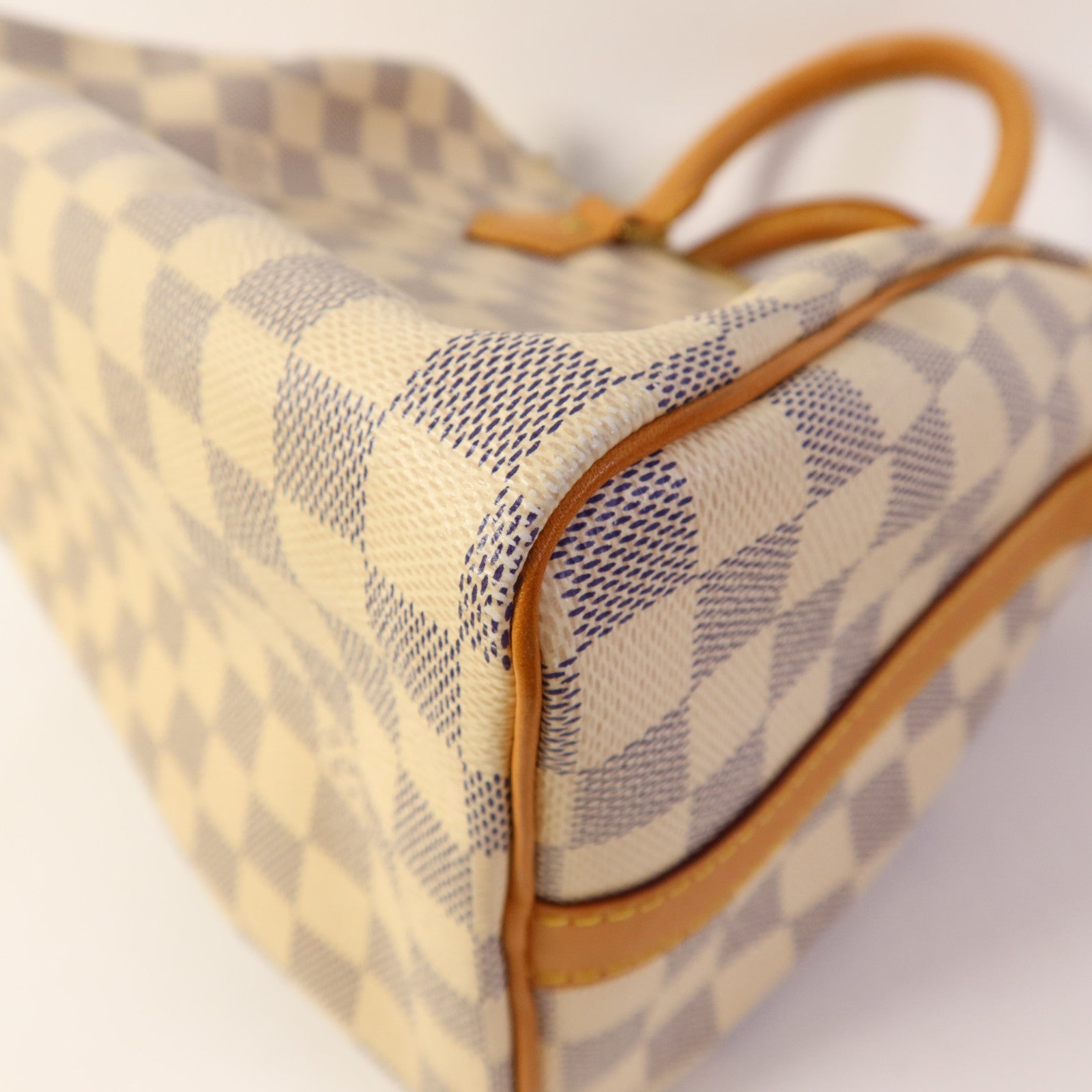 LOUIS VUITTON Damier Azur Speedy Bandouliere 25金扣手挽肩背兩用袋