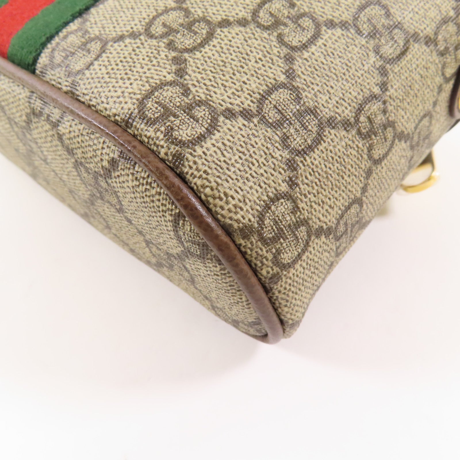 GUCCI 塗層帆布GG Supreme Ophidia金扣腰包/鏈帶肩背袋